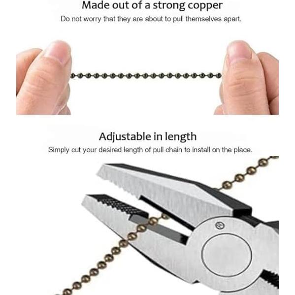 Cadenas de Tirar para Ventilador de Techo LuoQiuFa 30.5 cm Marrón