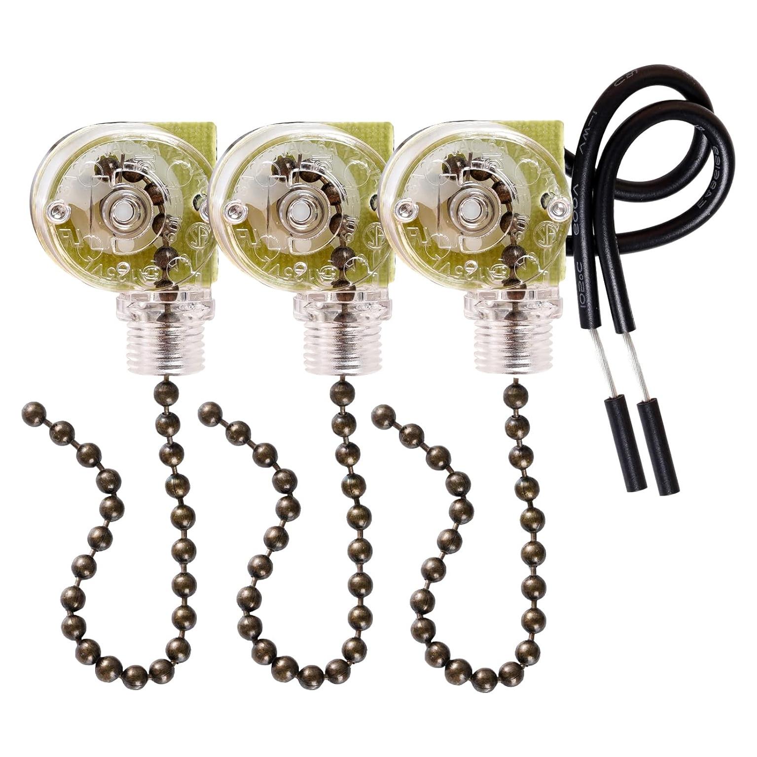 Paquete de 3 Interruptores de Cadena Zing Ear ZE-109 2 Cables