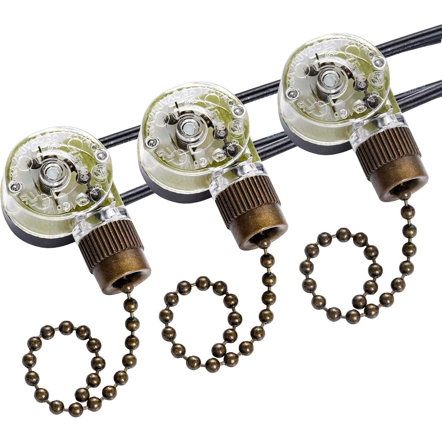 Paquete de 3 Interruptores de Cadena Zing Ear ZE-109 2 Cables