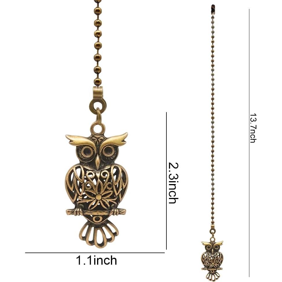 Cadenas de Tirar para Ventilador de Techo Dotlite Retro Bronce 30.48cm