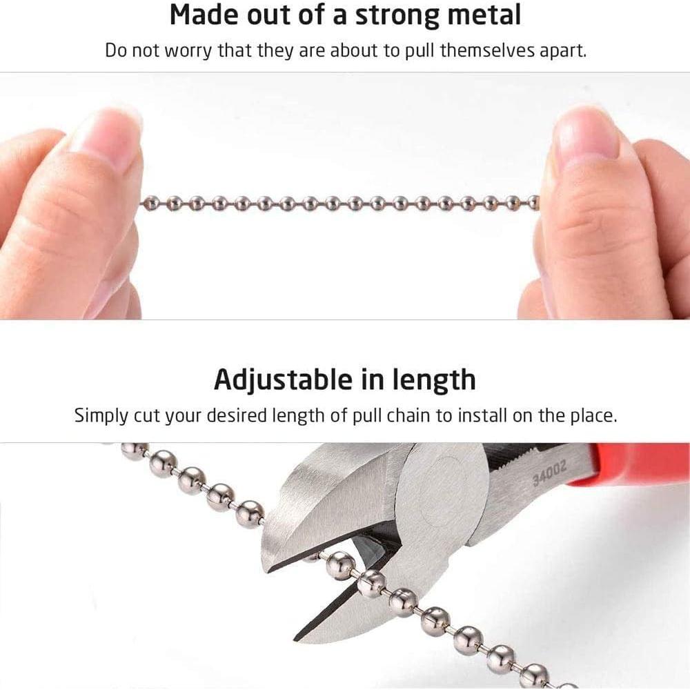 2 Cadenas de Tirar Decorativas Dotlite Rosa 30 cm para Ventilador