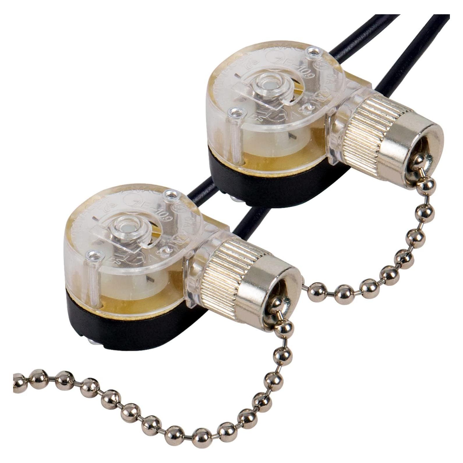 Interruptor de Ventilador de Techo Zing Ear ZE-109 Níquel - 2 Piezas