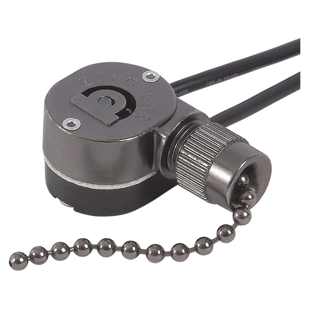 Interruptor de Luz de Ventilador de Techo ZE-109M 2 Cables Metal