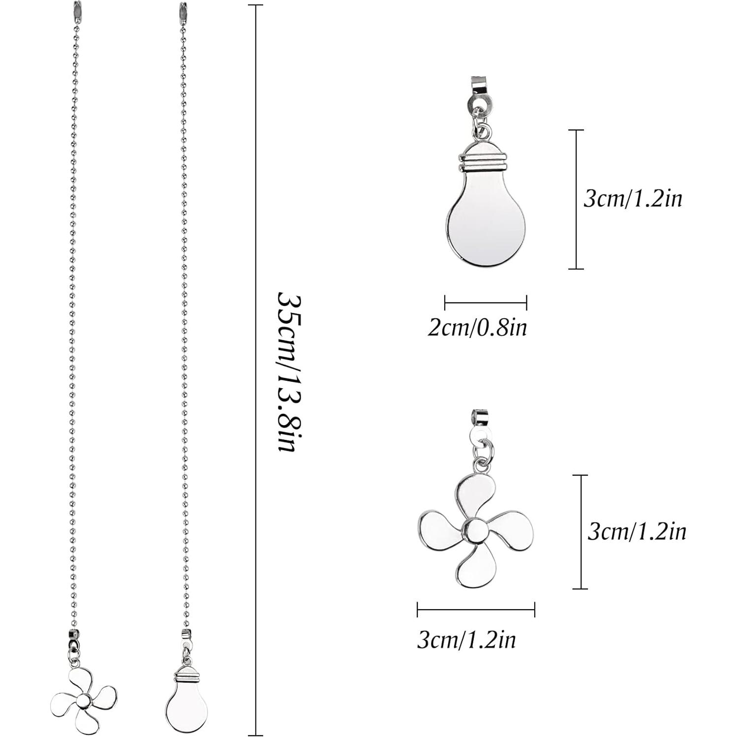 Extensor de cadena de tirón JEPELUS para ventilador de techo 35.56 cm