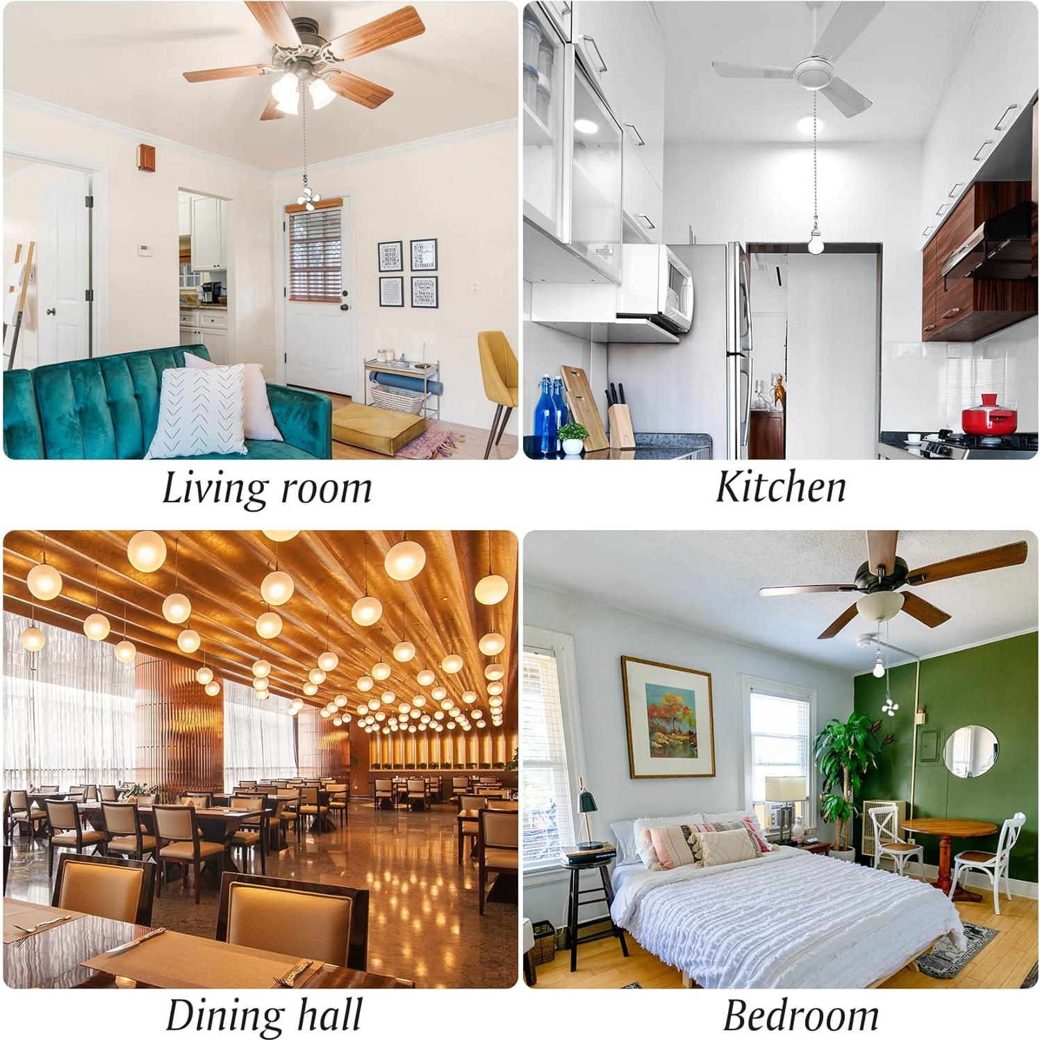 Extensor de cadena de tirón JEPELUS para ventilador de techo 35.56 cm