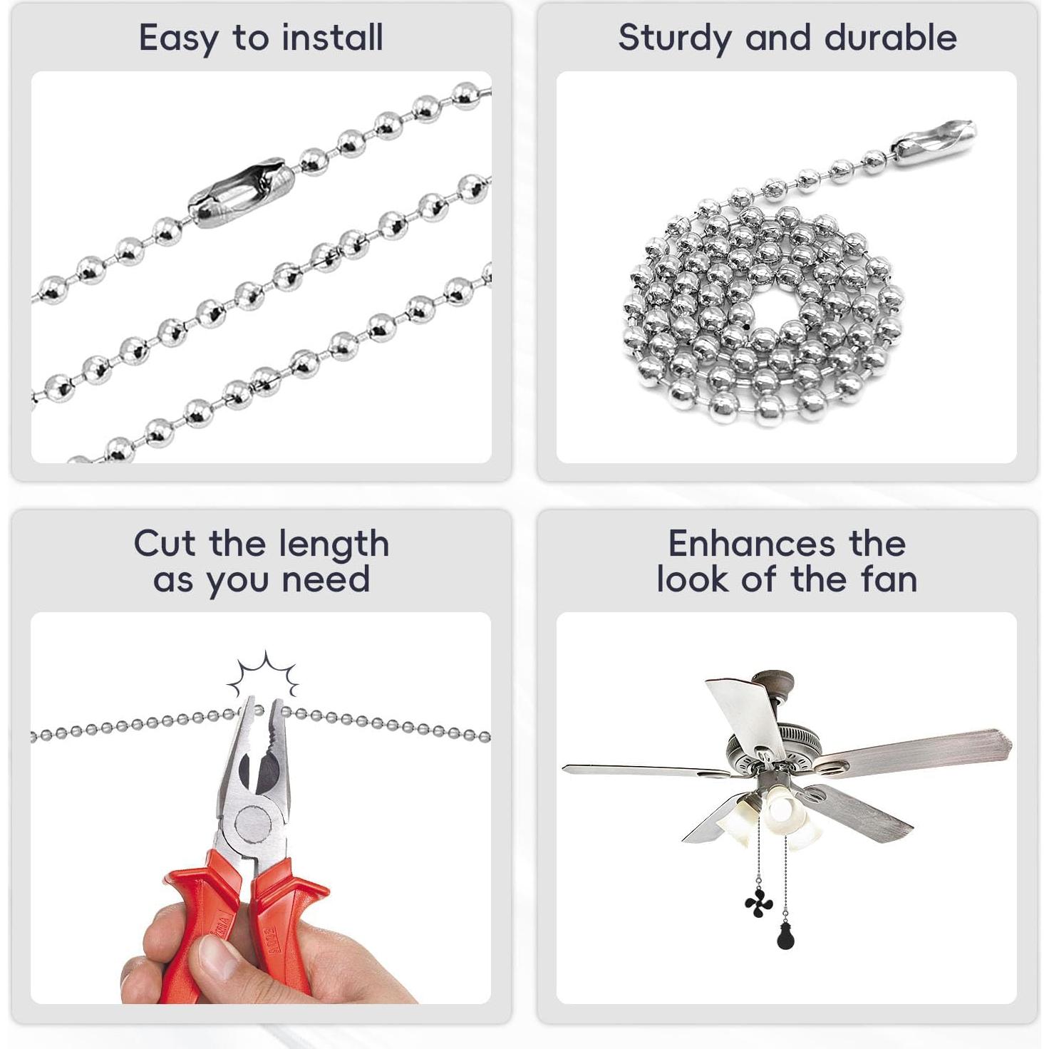 Extensores de Cadena de Tirar para Ventilador SHIFANQI 30.48cm