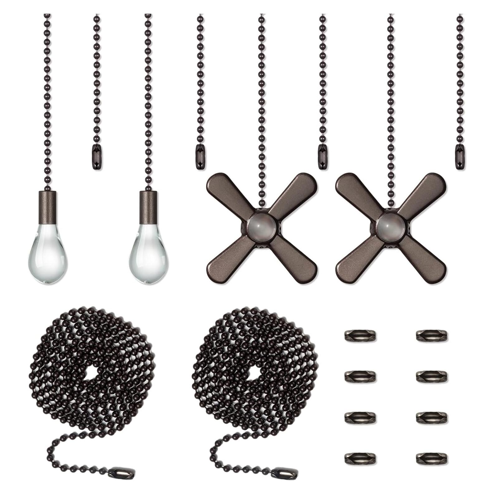 Juego de Cadenas para Ventilador de Techo ELFCAB 4 Piezas