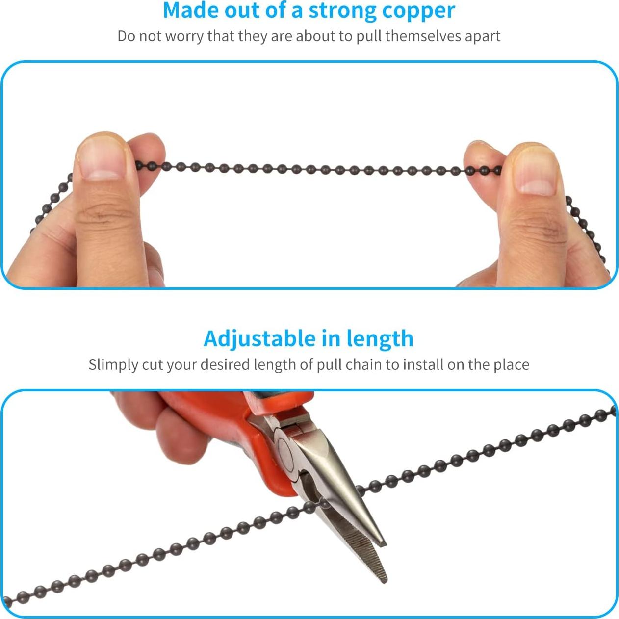 Juego de Cadenas para Ventilador de Techo ELFCAB 4 Piezas