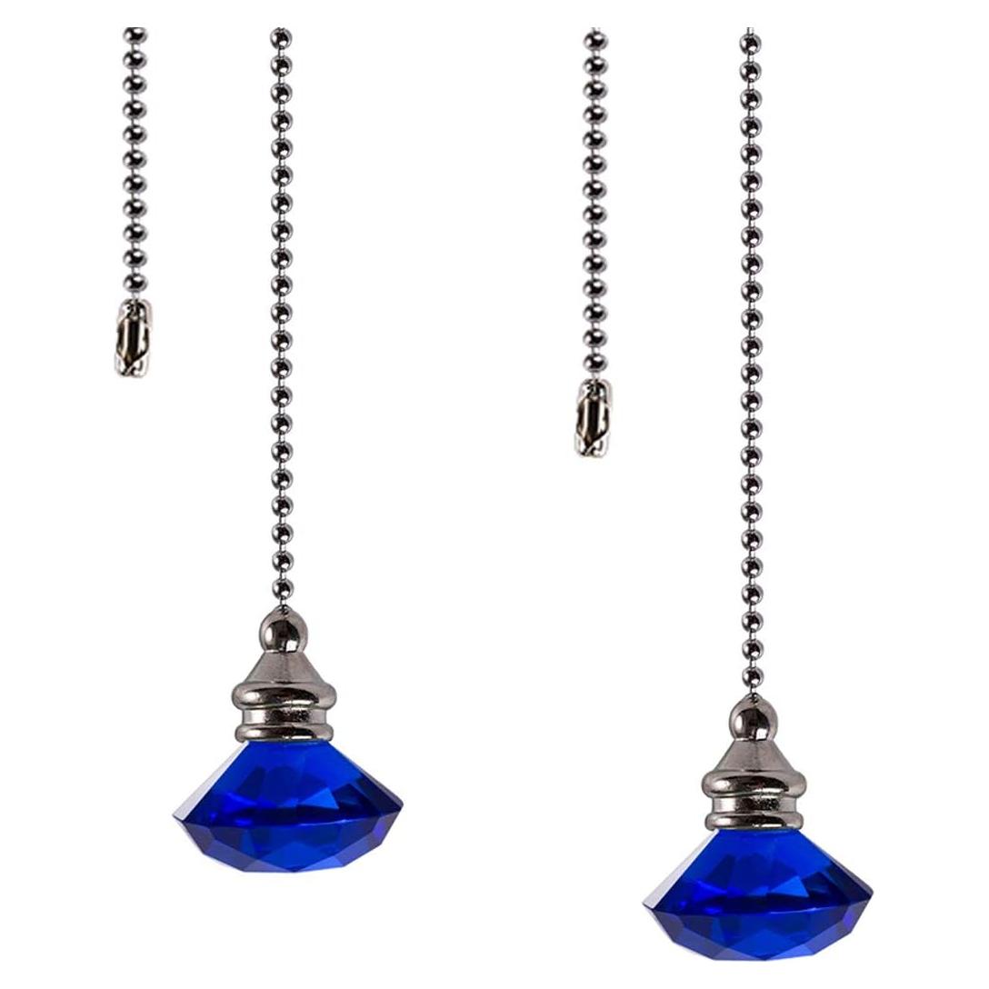 Juego de Cadenas de Tirar para Ventilador LONGSHENG Azul 50.8 cm