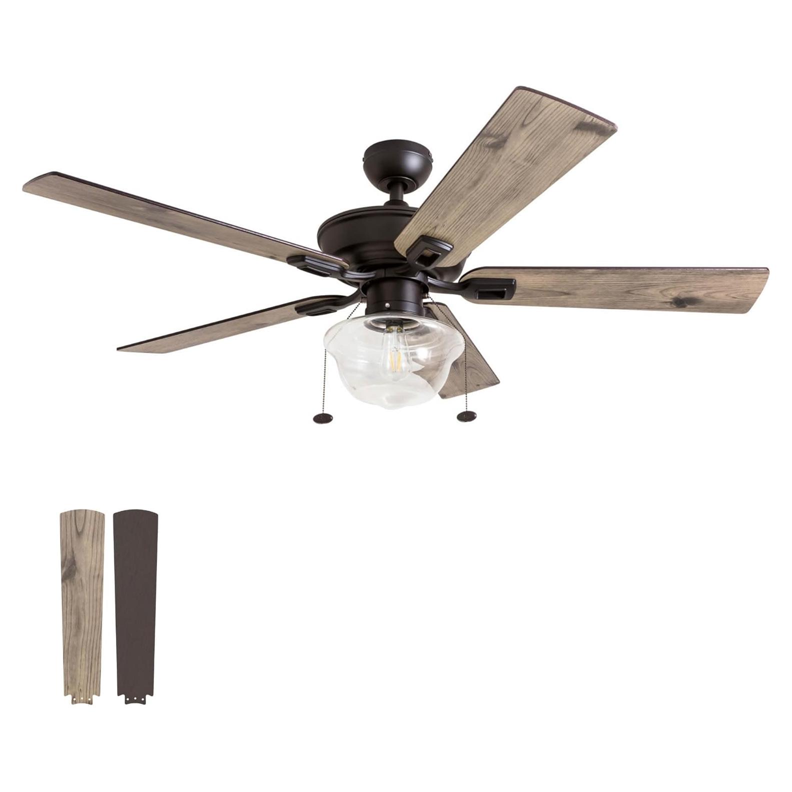 Ventilador de Techo Prominence Home Abner 132 cm con Luz LED