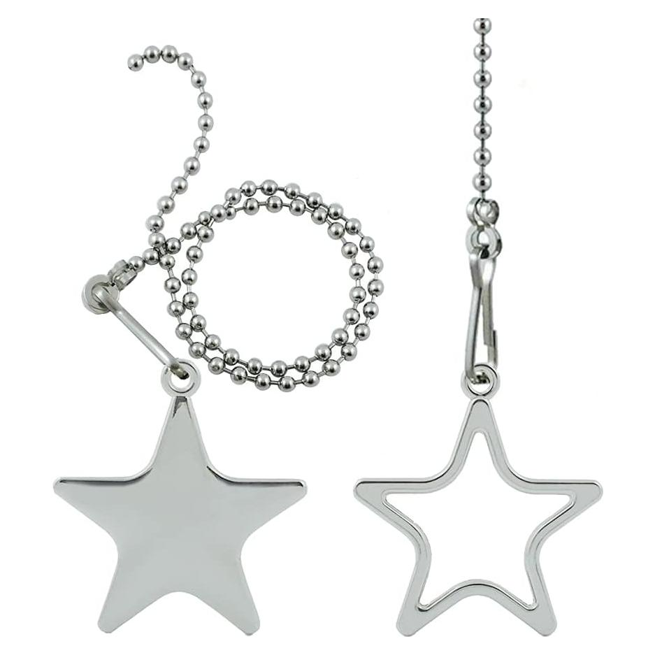 Adornos de Estrella Plateados Swiky - Cadenas de Tirar 2x35cm