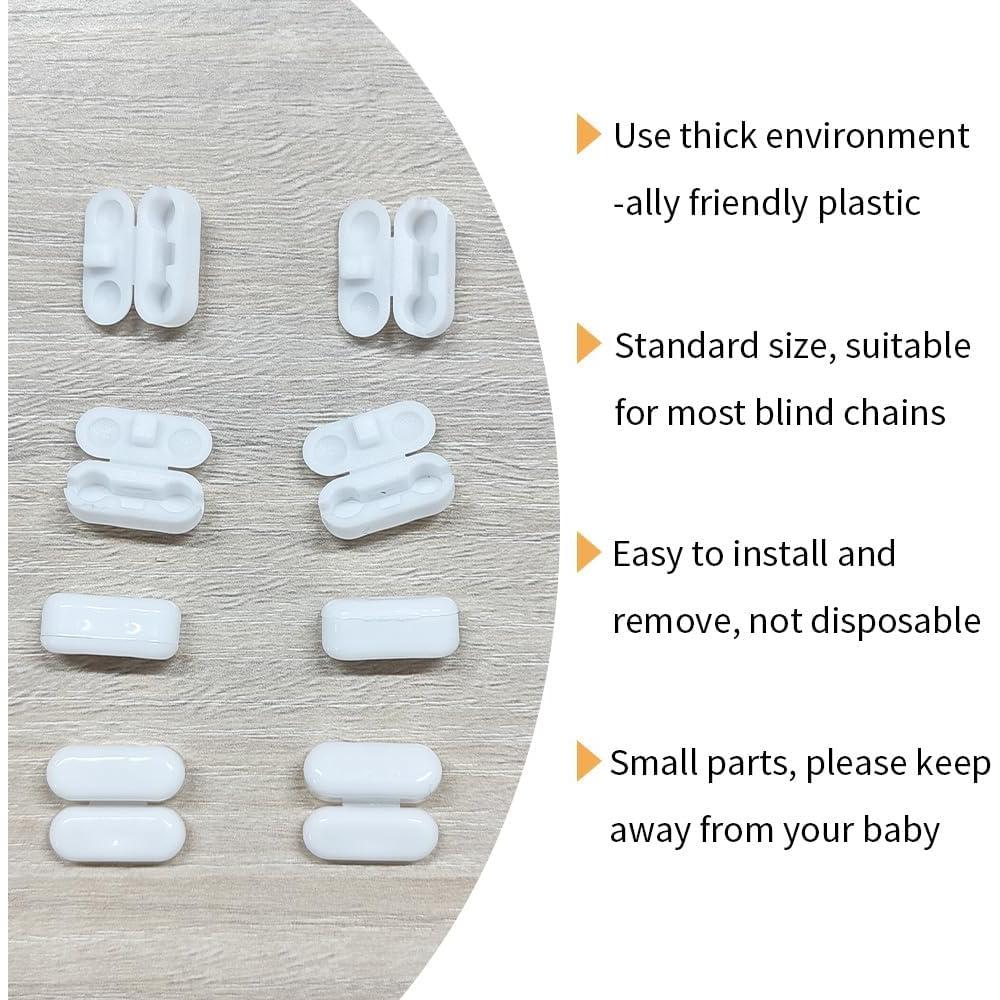 30 Conectores de Cadena de Bolas de Plástico Blanco Acoeitl