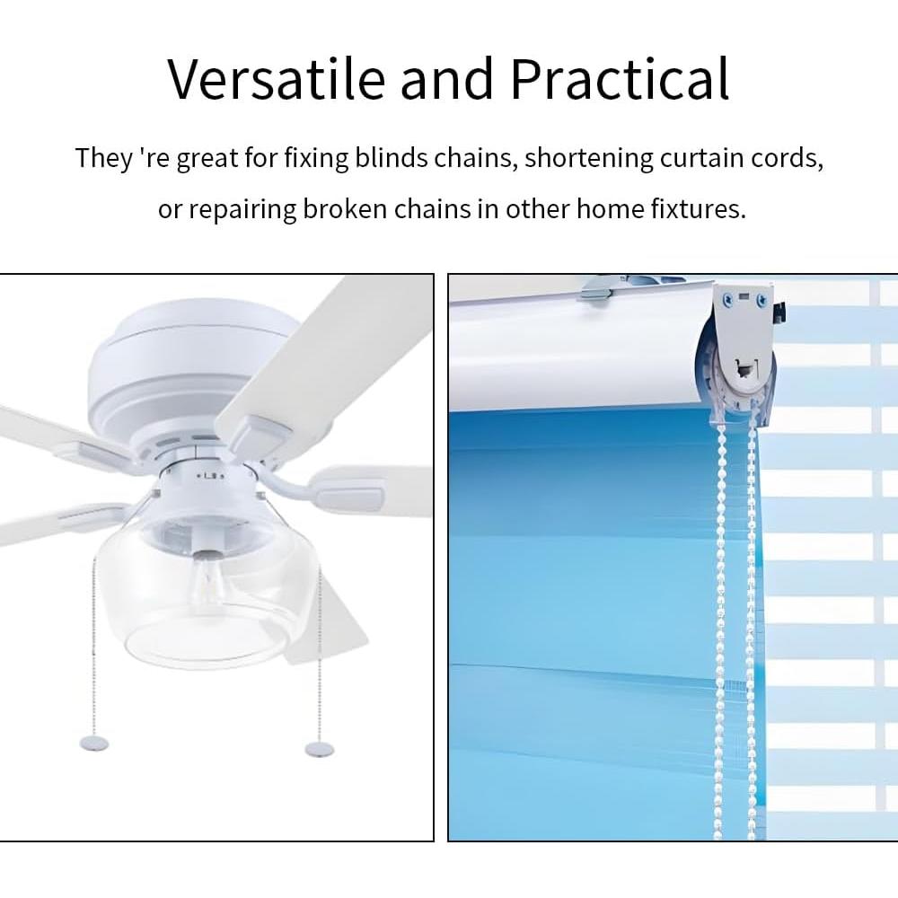30 Conectores de Cadena de Bolas de Plástico Blanco Acoeitl