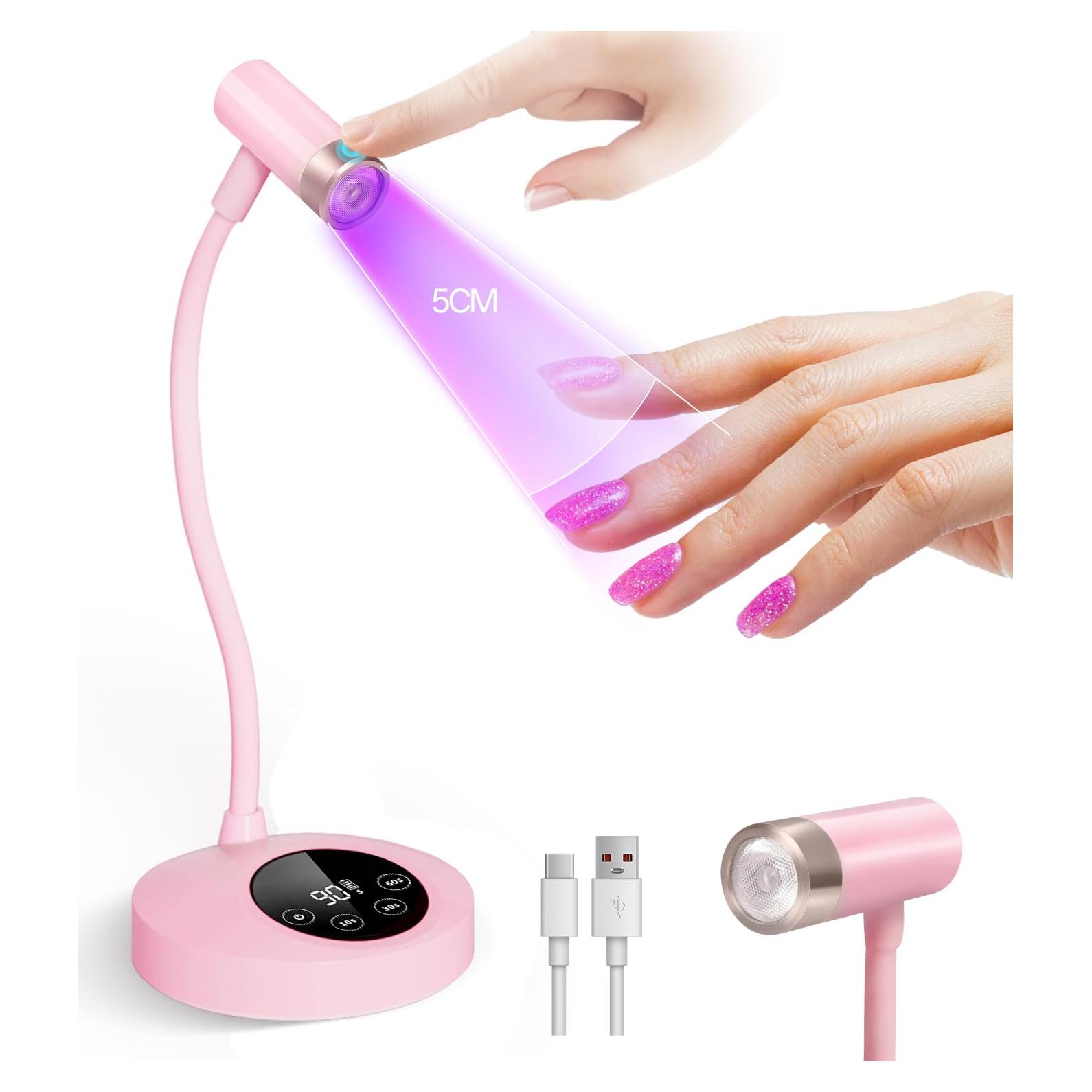 Lámpara UV LED para Uñas Krofaue 12W Recargable con Sensor