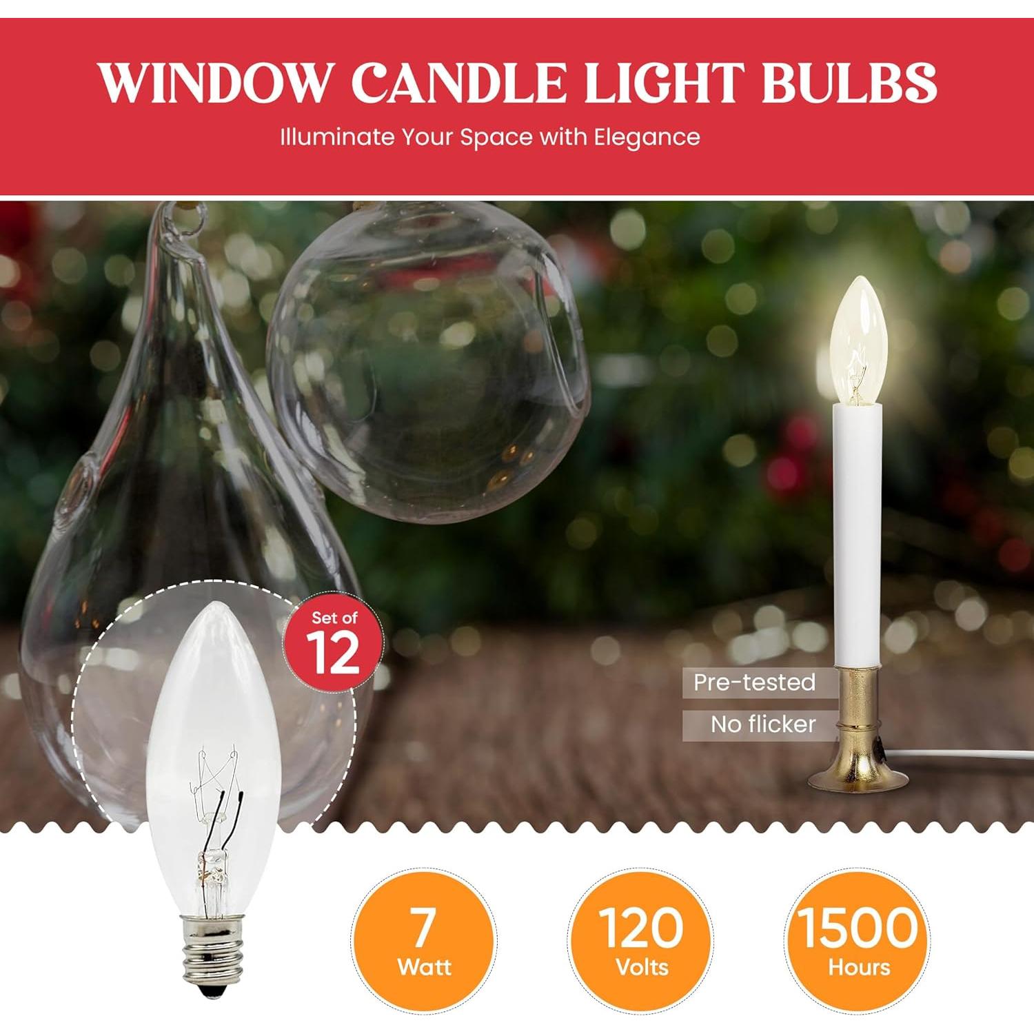 Bombillas Incandescentes E12 7W Creative Hobbies - Paquete 12