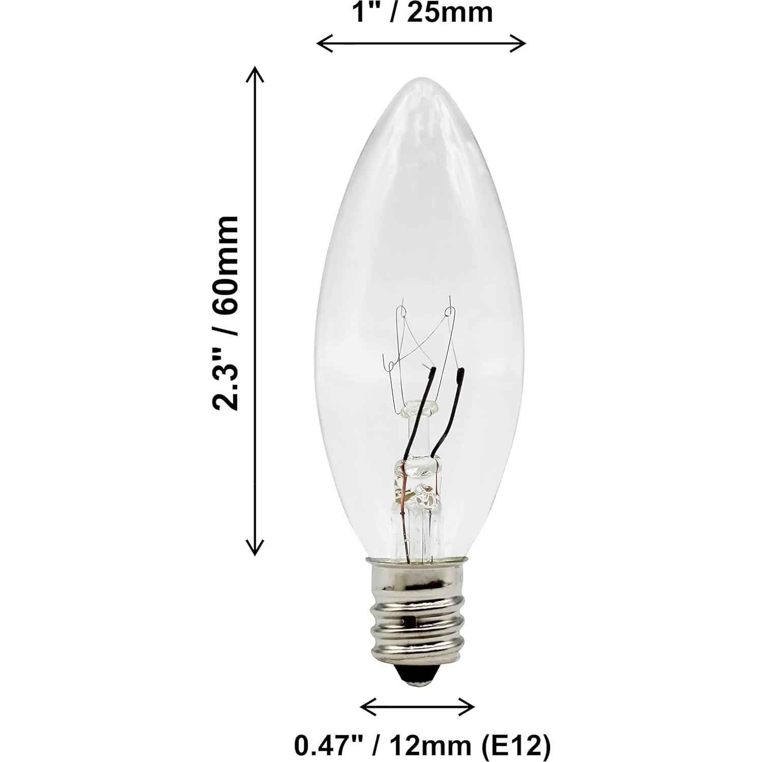 Bombillas Incandescentes E12 7W Creative Hobbies - Paquete 12