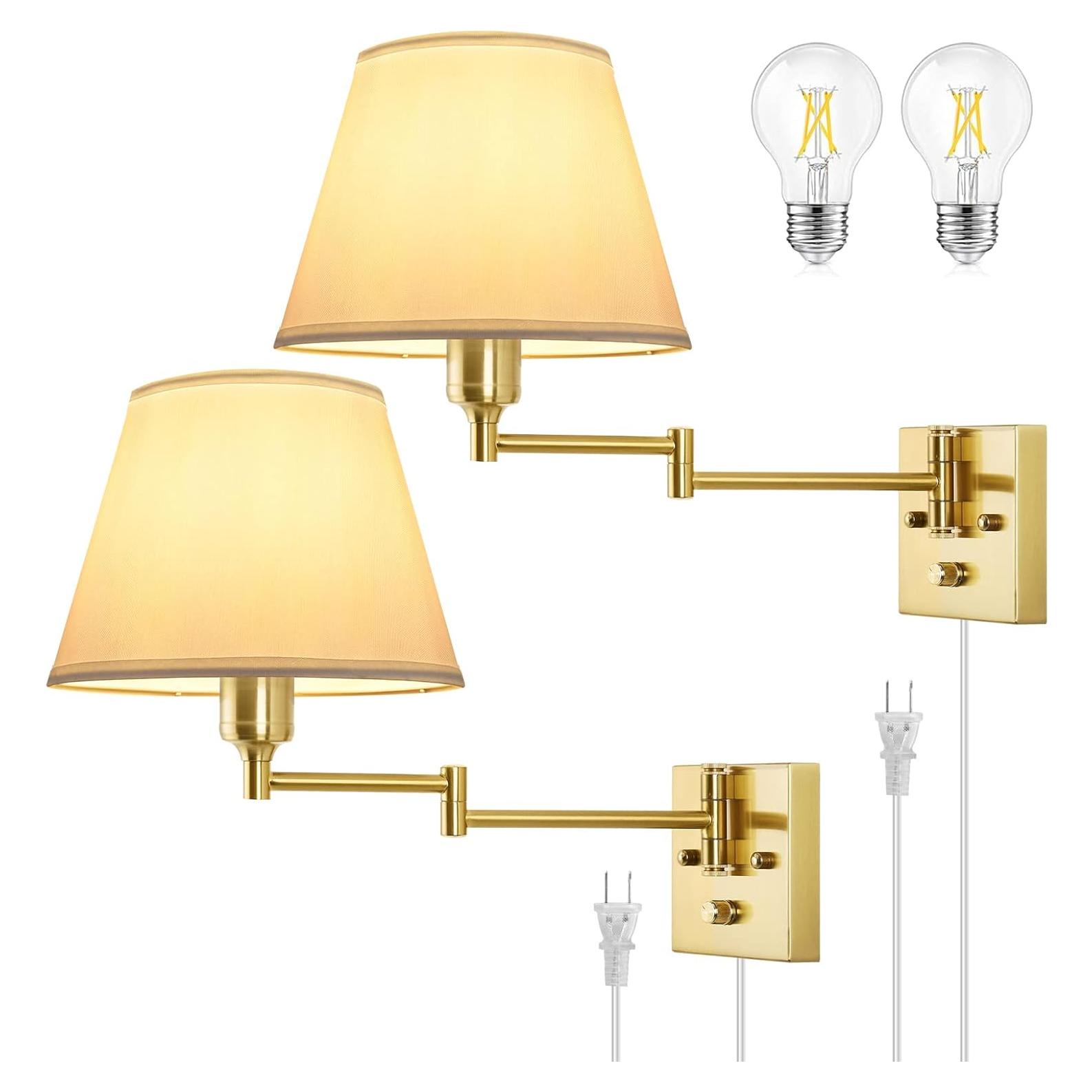 Aplique de pared TRLIFE con 2 bombillas LED regulables 6W