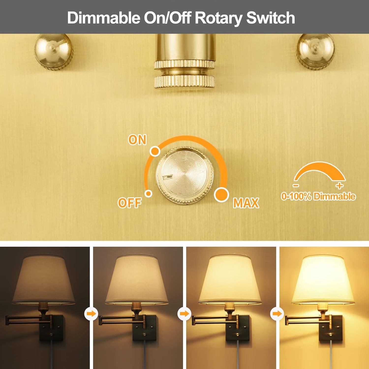 Aplique de pared TRLIFE con 2 bombillas LED regulables 6W