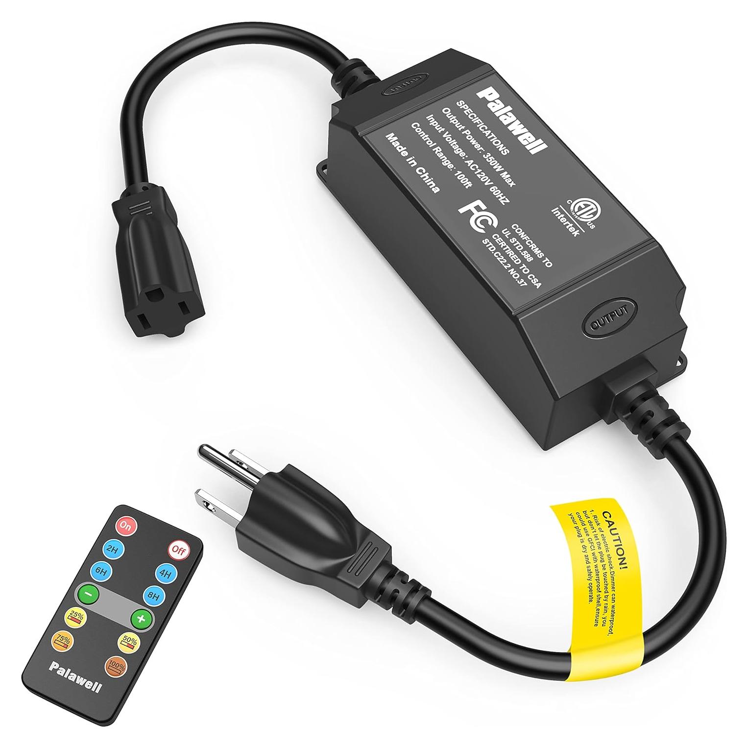 Atenuador de Luz Exterior Palawell 350W con Control Remoto