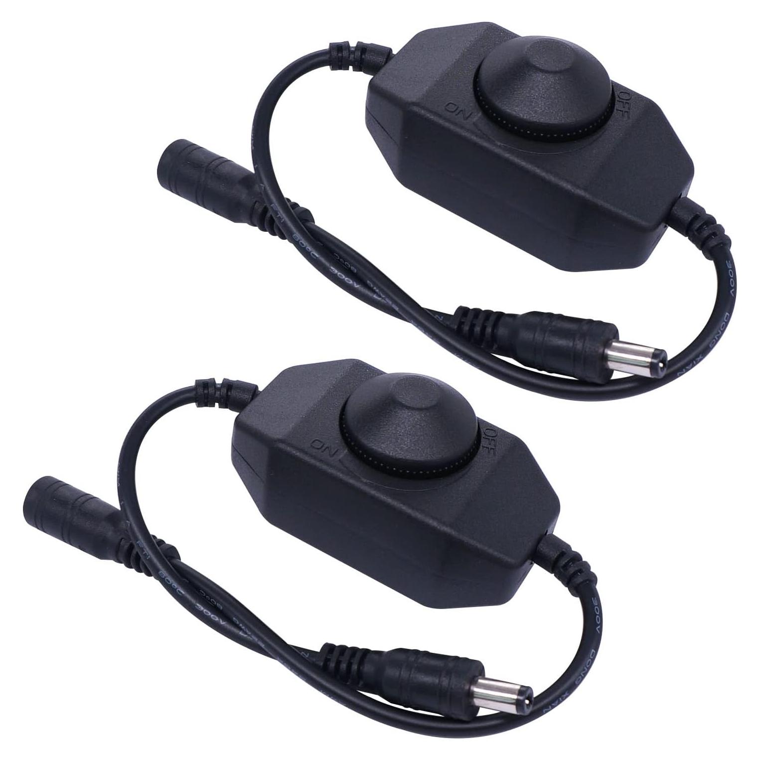 Atenuador LED Rotativo Weideer 2Pcs DC12V-24V Negro
