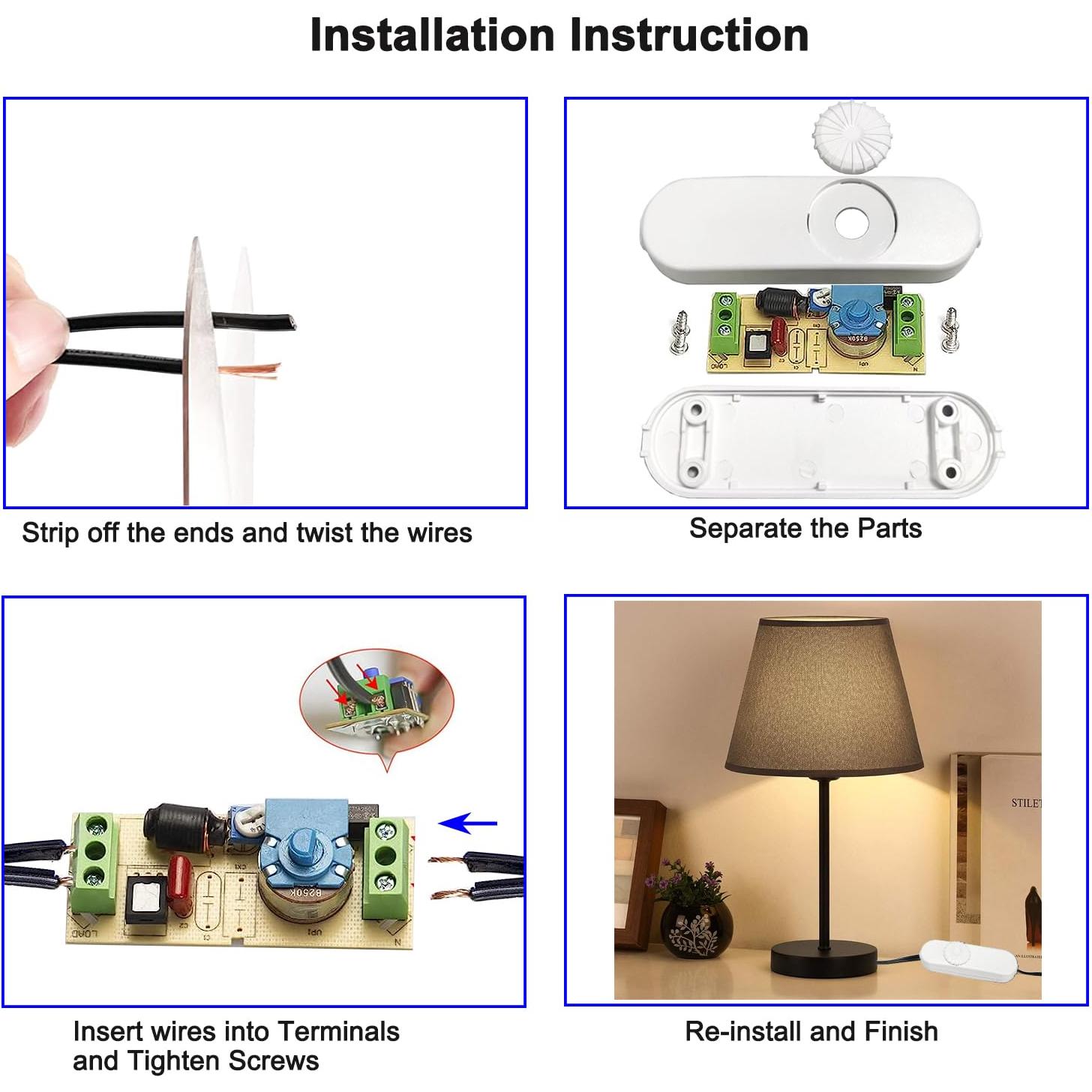 Interruptor Regulador Inline PLUSPOE Blanco 10.67x2.99 cm