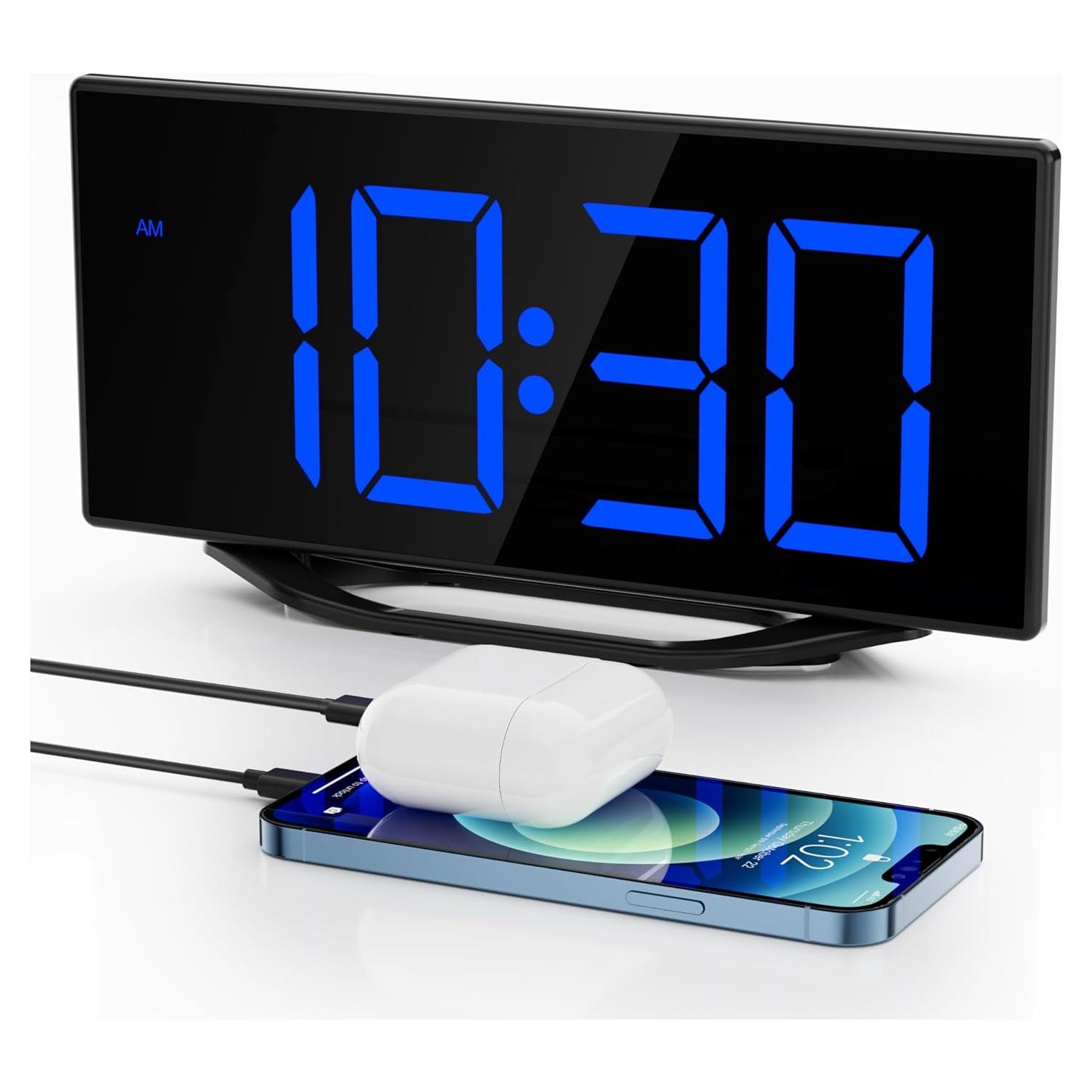 Reloj Despertador Digital Roxicosly con Pantalla LED 21.1 cm