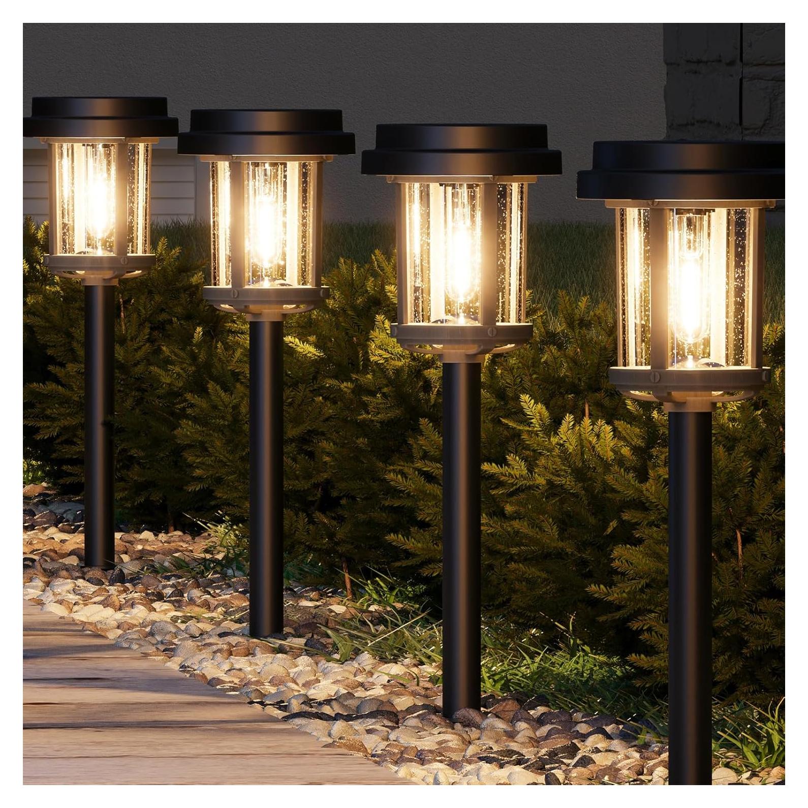 Luces de Camino Solares XMCOSY+ 20 LM LED Jardín 6 Pzas