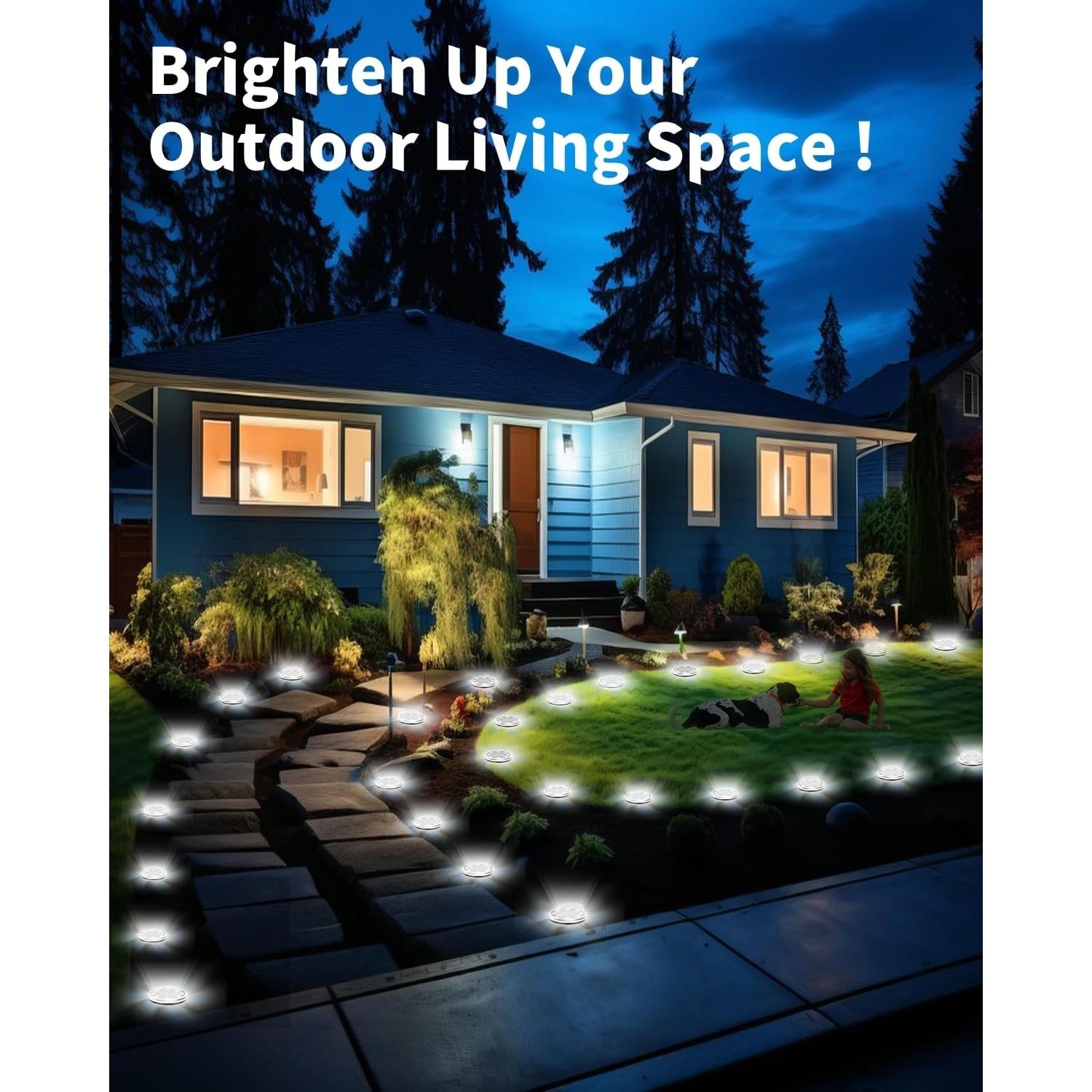 Luces Solares de Suelo SenLuKit 12 Unidades IP65 Blanco Frío