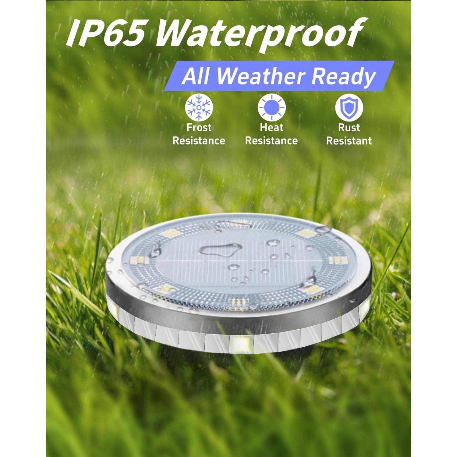 Luces Solares de Suelo SenLuKit 12 Unidades IP65 Blanco Frío