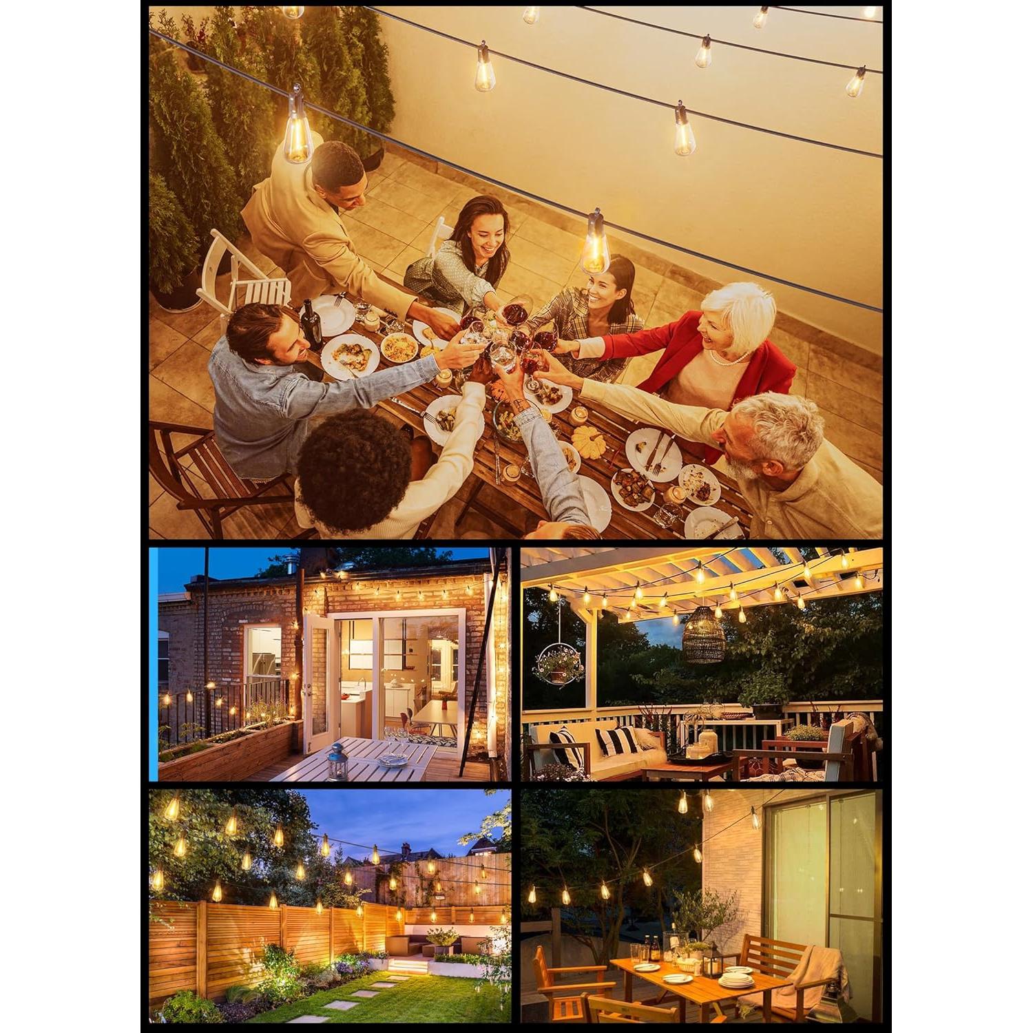 Luces de Cadena Solares Brightown 17.7m LED Irrompibles con Control Remoto
