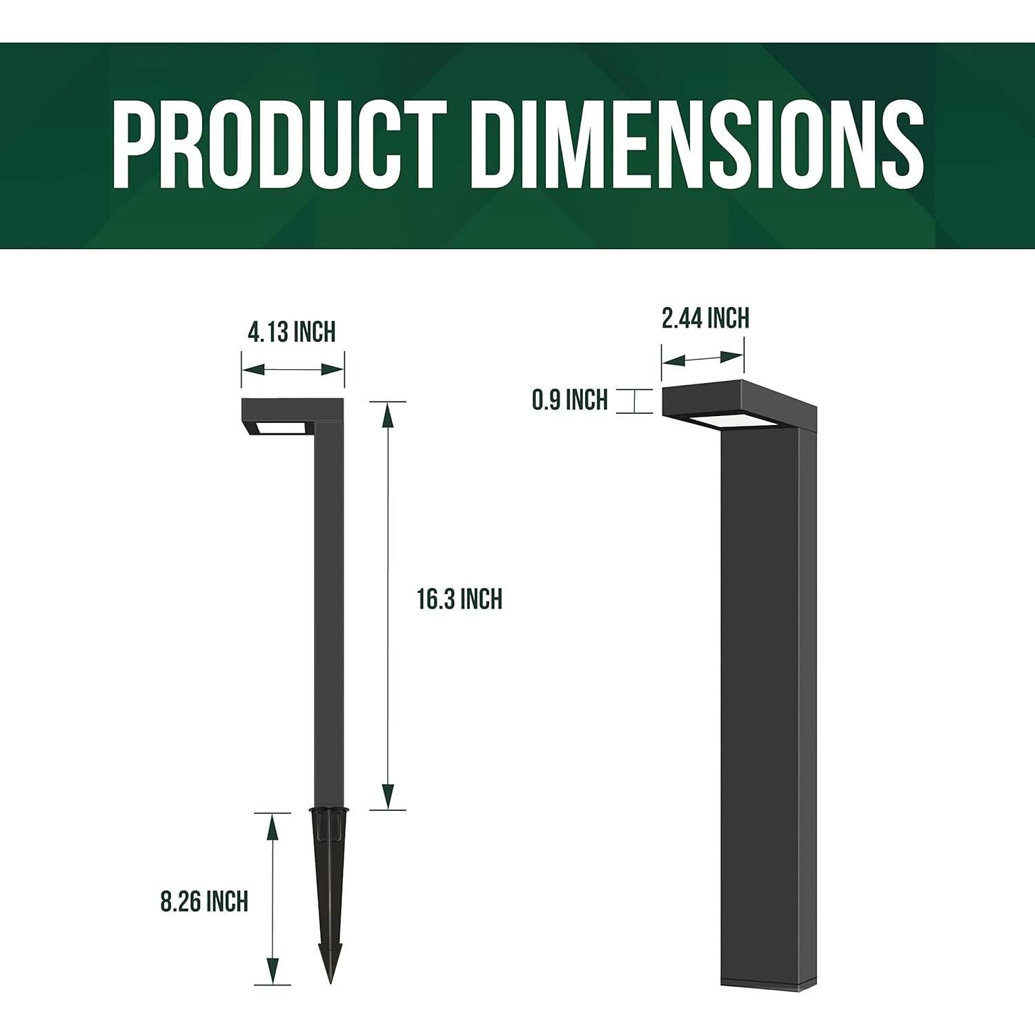 Luces de Paisaje LED GKOLED 4 Piezas 3W 3000K Aluminio