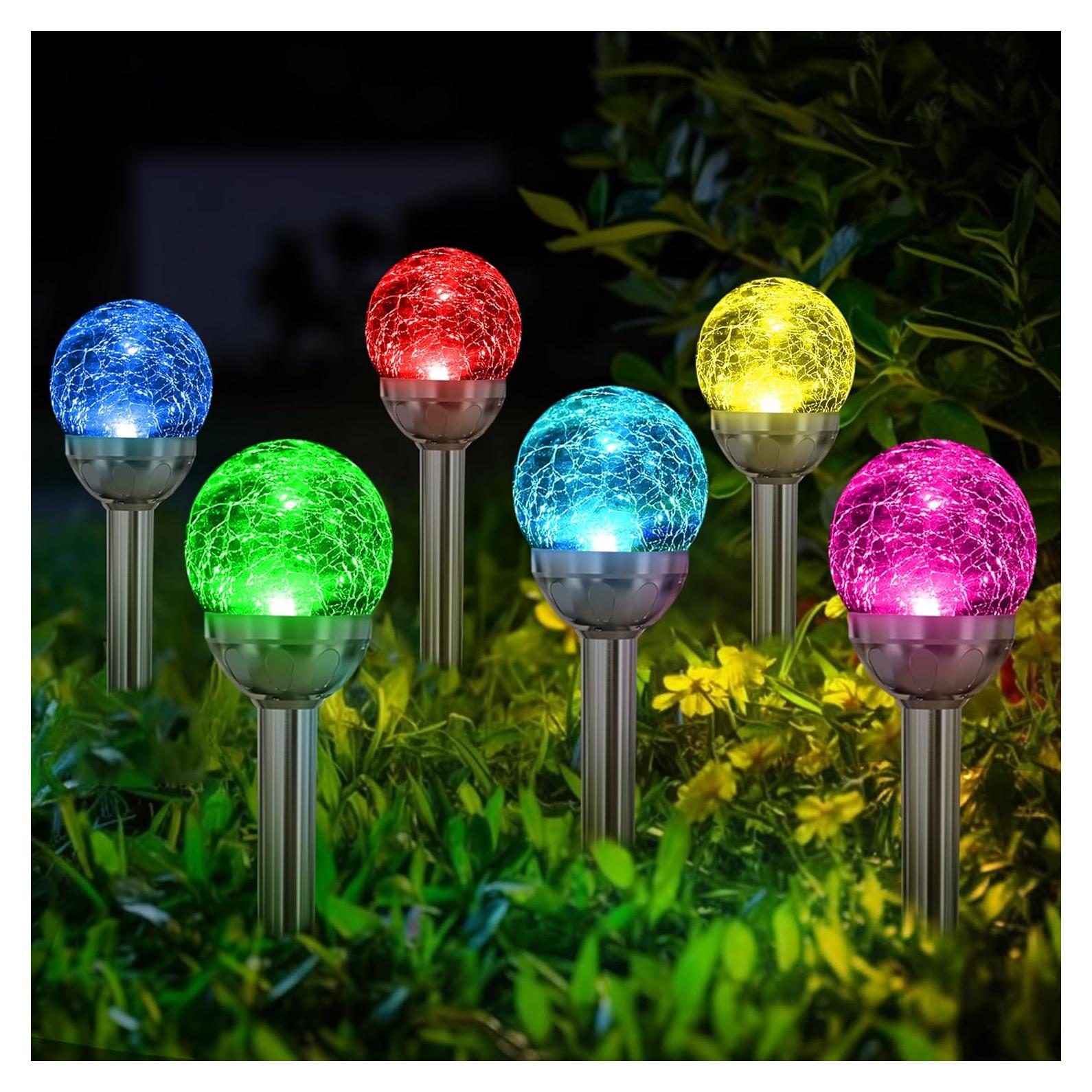 Luces de Jardín Solares SOLPEX, Paquete de 3, RGB y Blanca