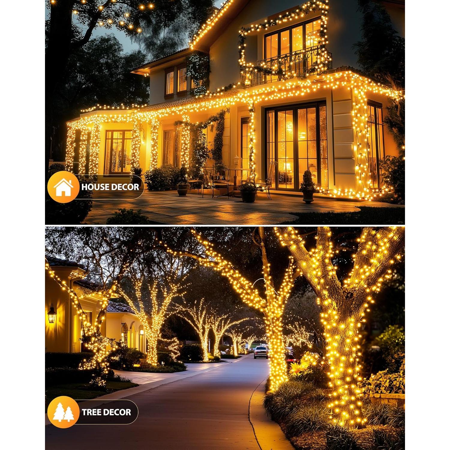 Luces de Cadena Solares Brightown 28m 240 LED IP65 Exterior