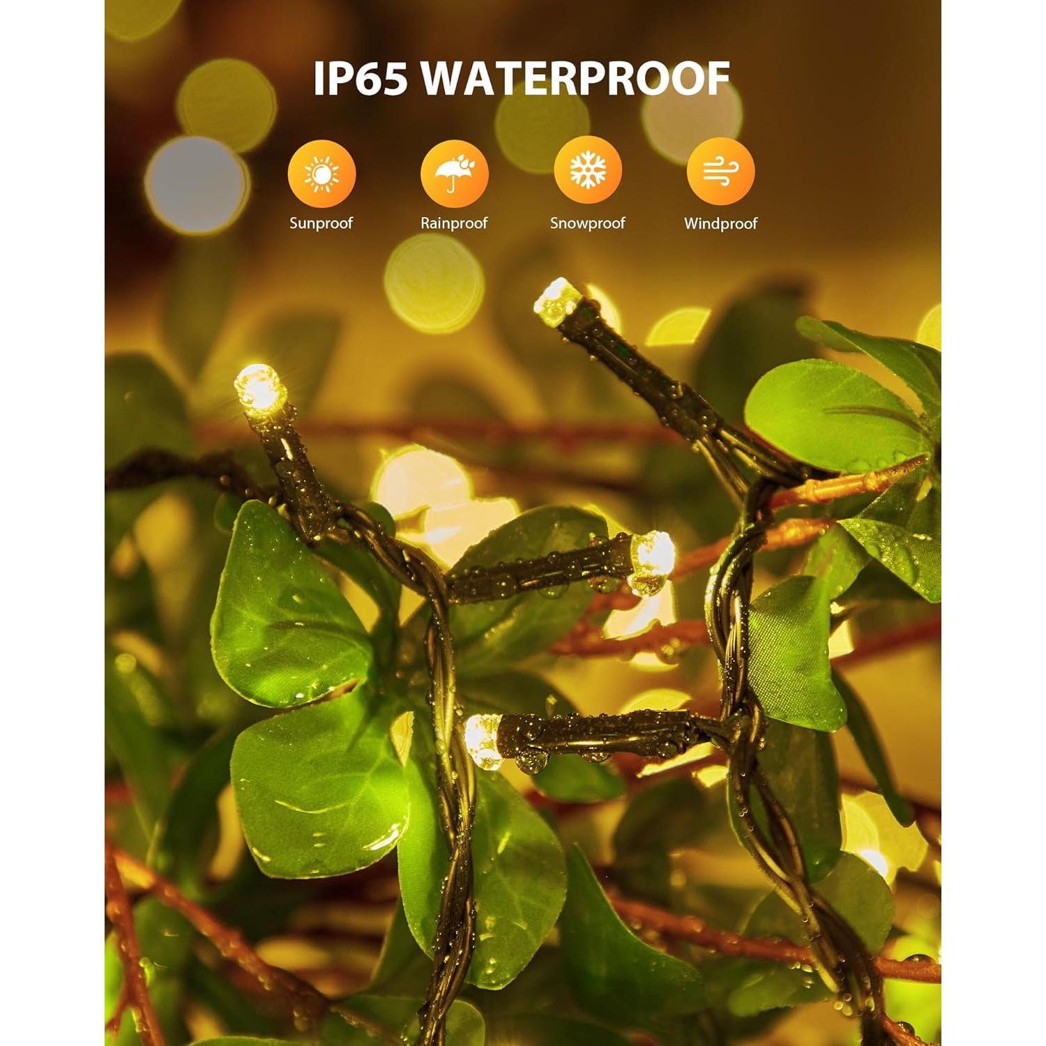 Luces de Cadena Solares Brightown 28m 240 LED IP65 Exterior