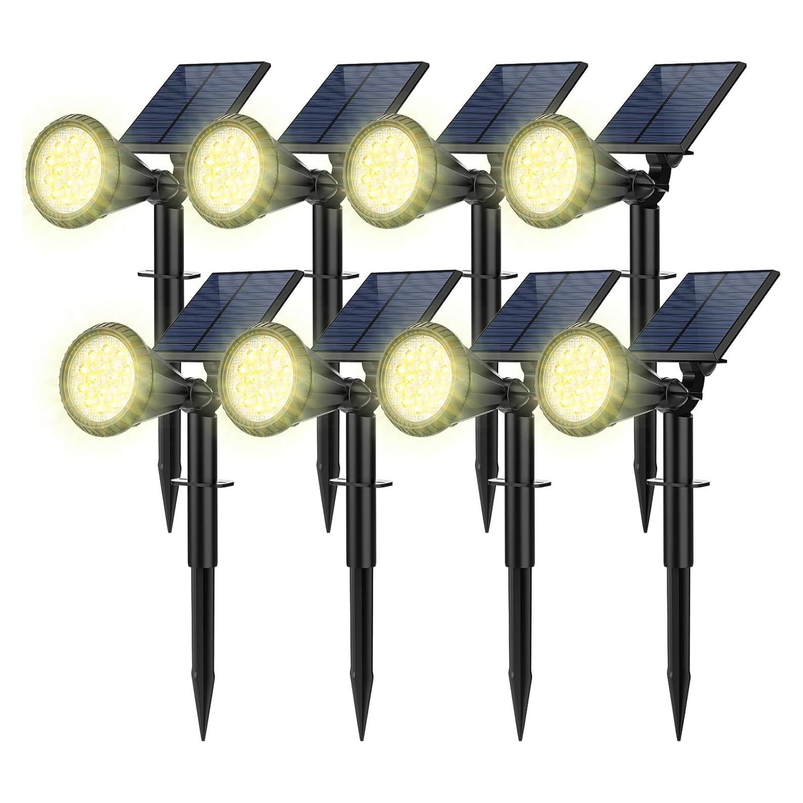 Luces Solares Exteriores Fratink D03, Paquete de 8, 4 Modos