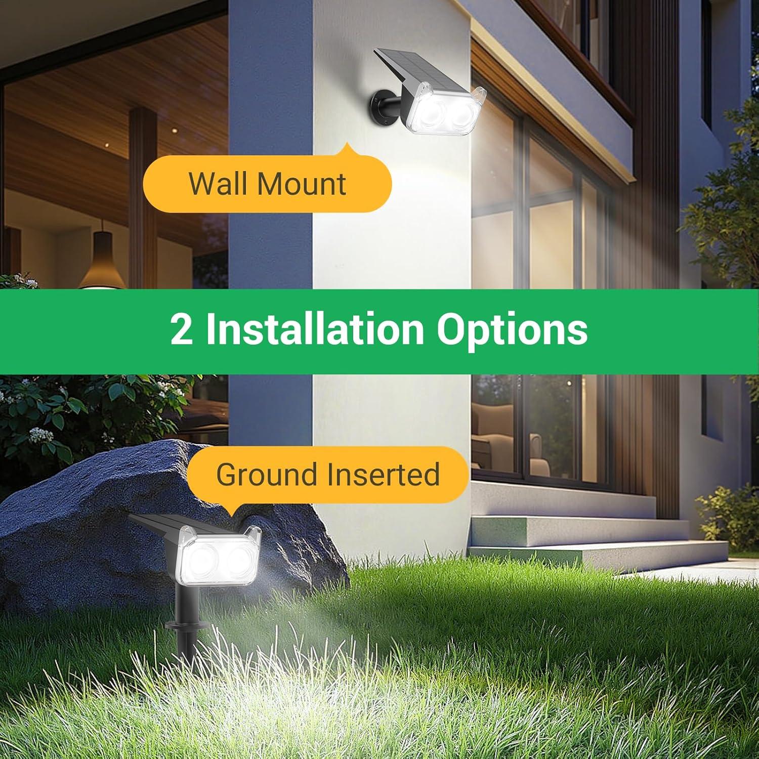 Luces Spot Solares WdtPro 4 Paquete Impermeables 30H Jardín