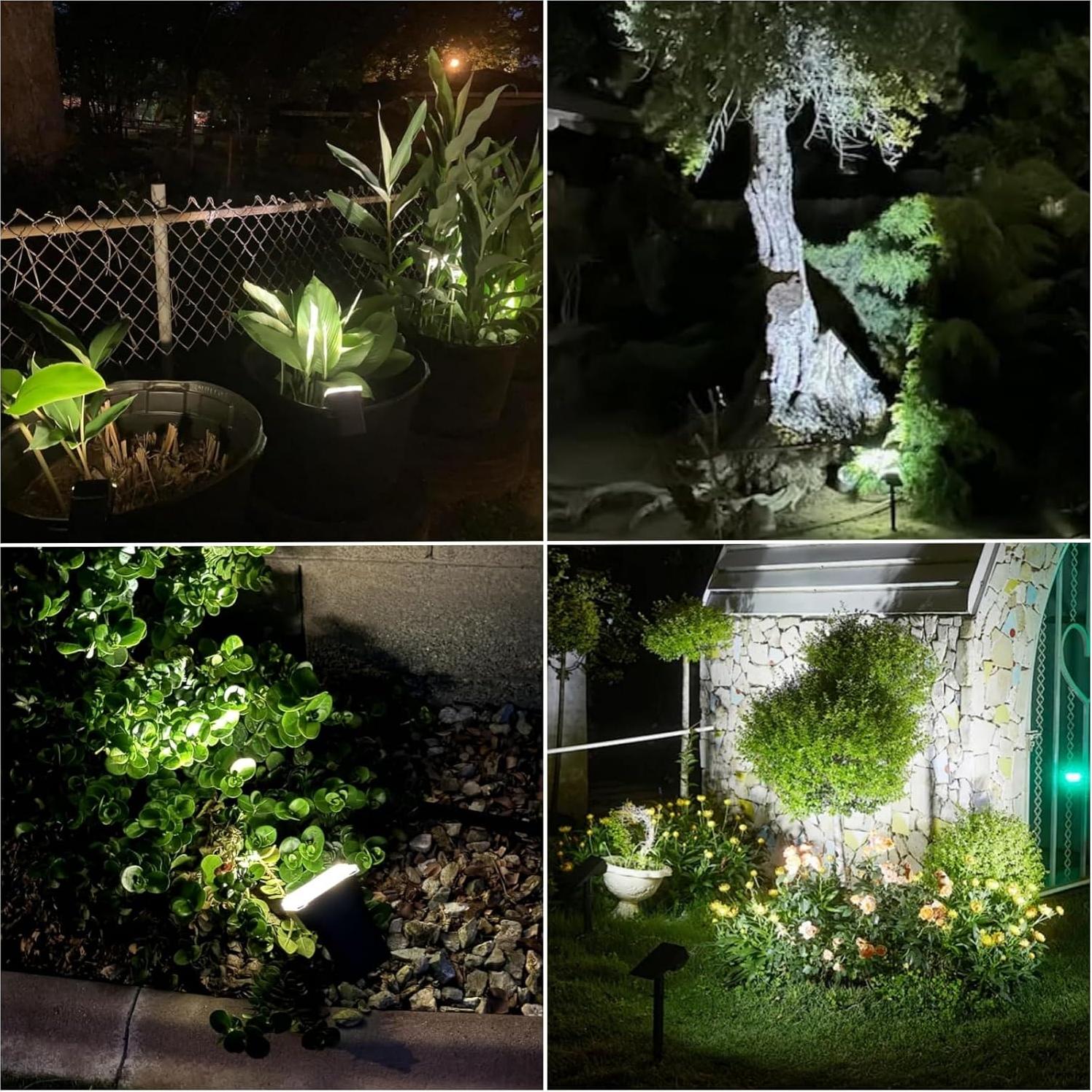 Luces Spot Solares WdtPro 4 Paquete Impermeables 30H Jardín