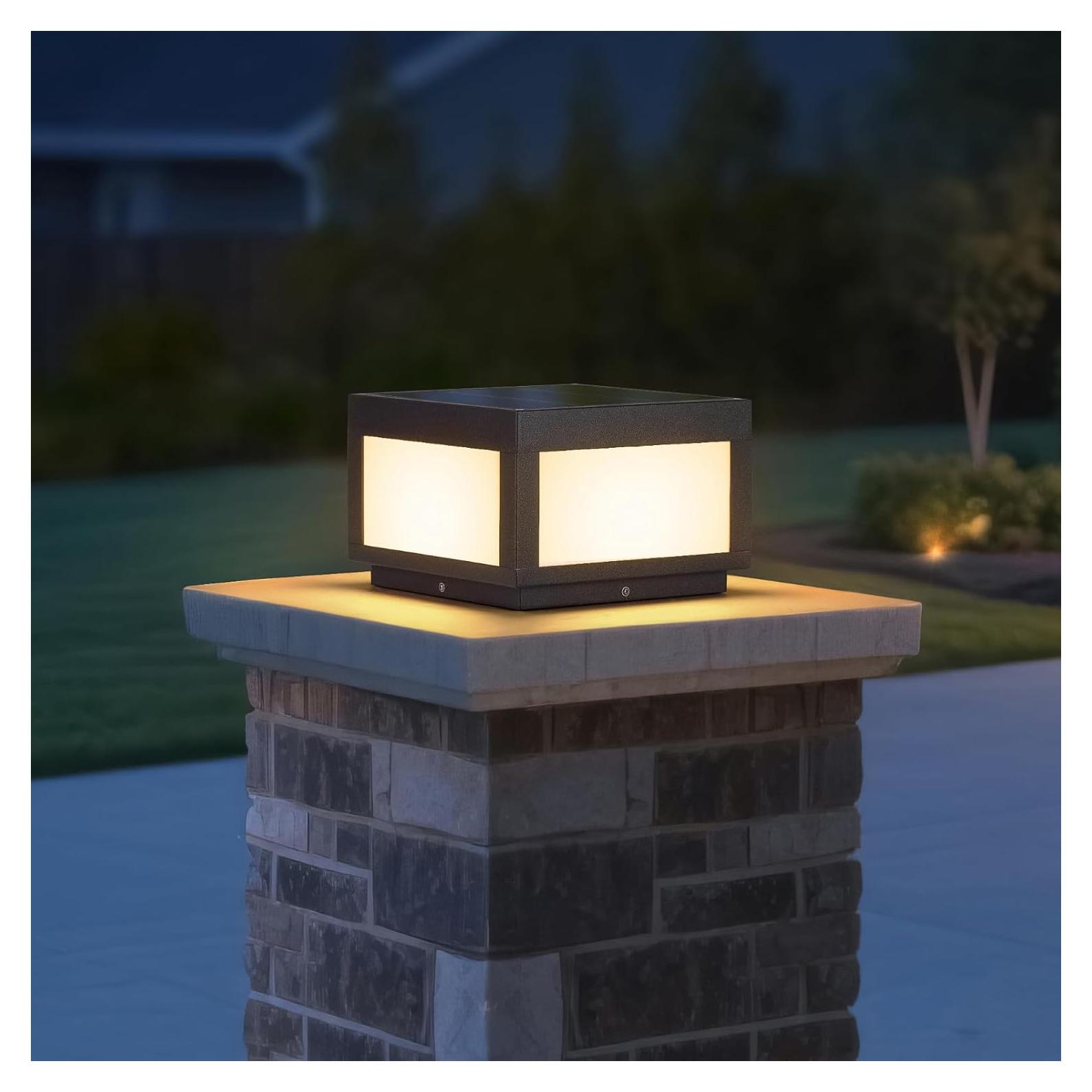 Lámpara de Poste Solar ZRJJMLAN 25cm LED 3000K Impermeable