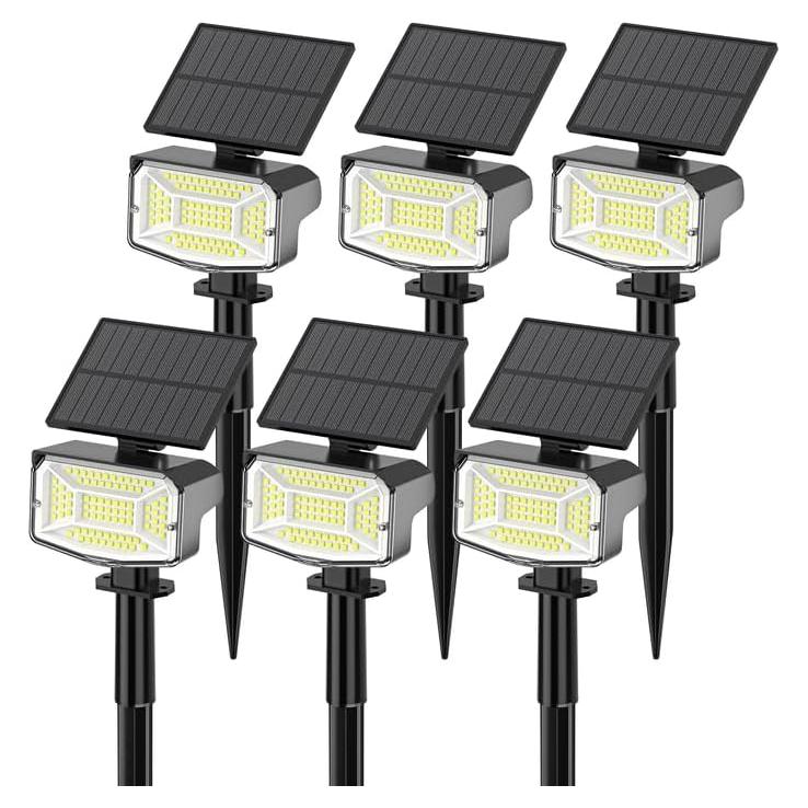 Luces Spot Solares Fratink 92 LEDs IP67 Jardín Paquete de 6