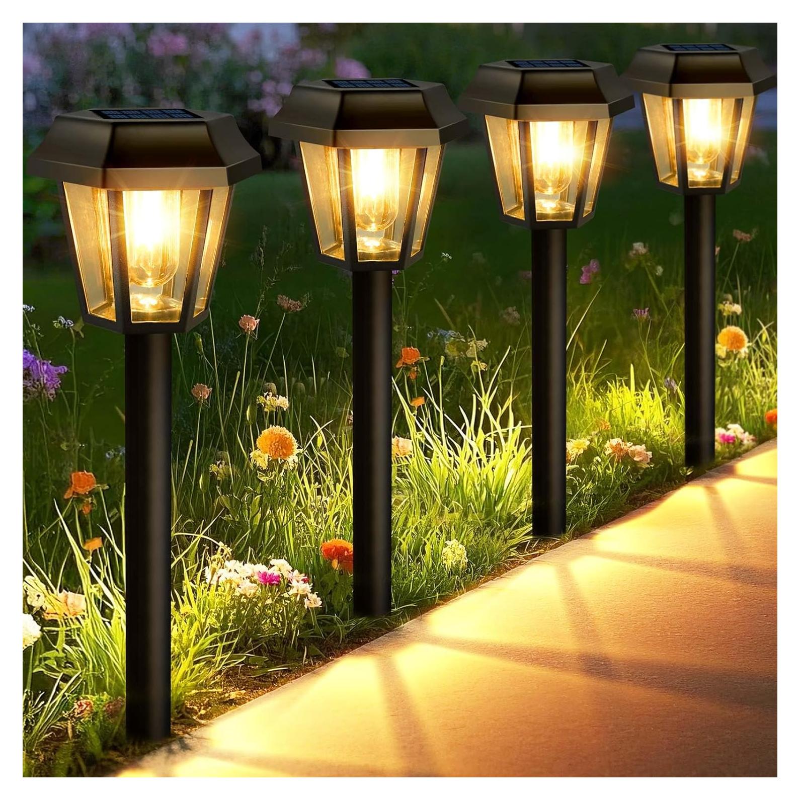 Luces Solares Exteriores Blansong 8 Unidades 3000K Impermeables