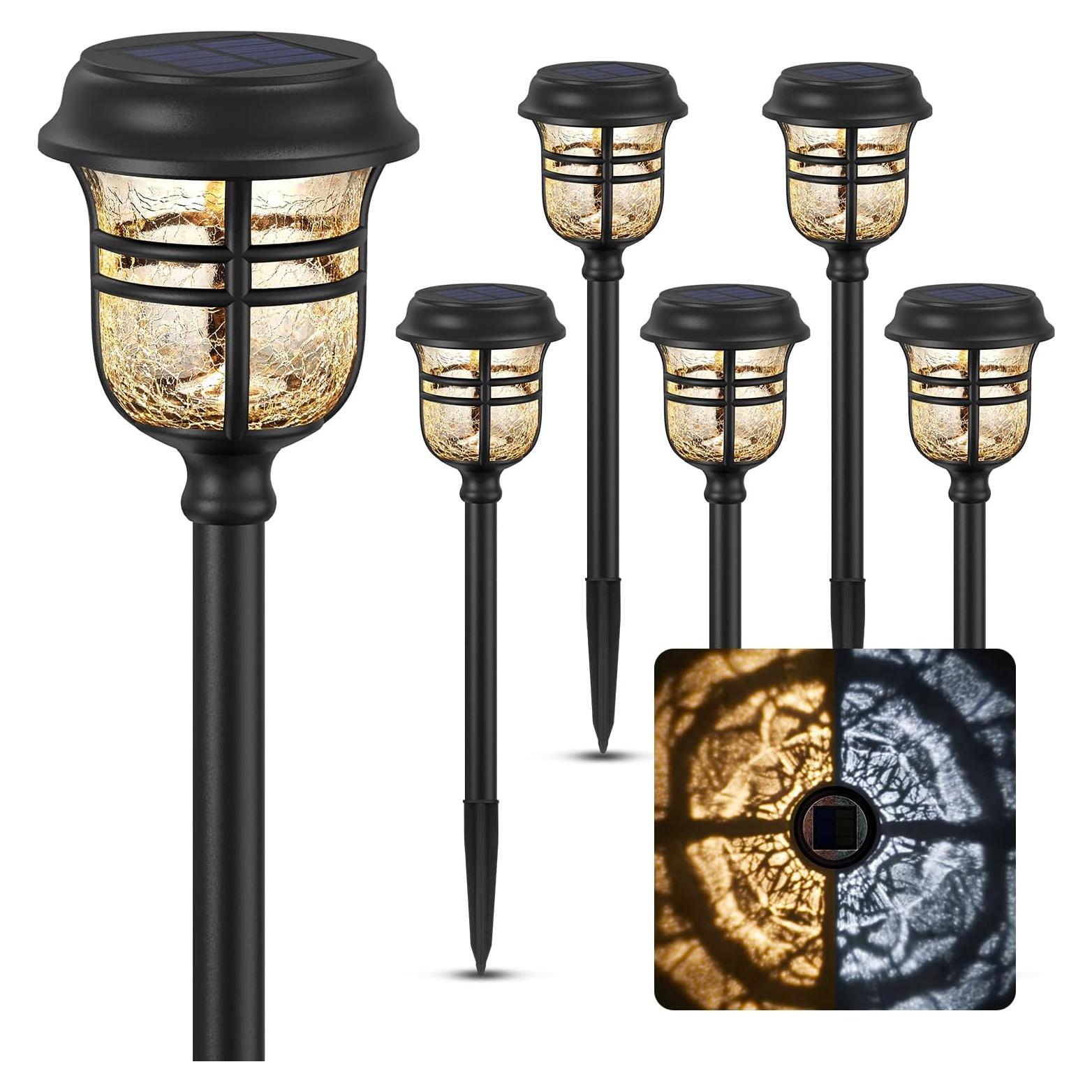 Luces de Camino Solares XMCOSY+ LED 2 Modos IP65 6 Pzas