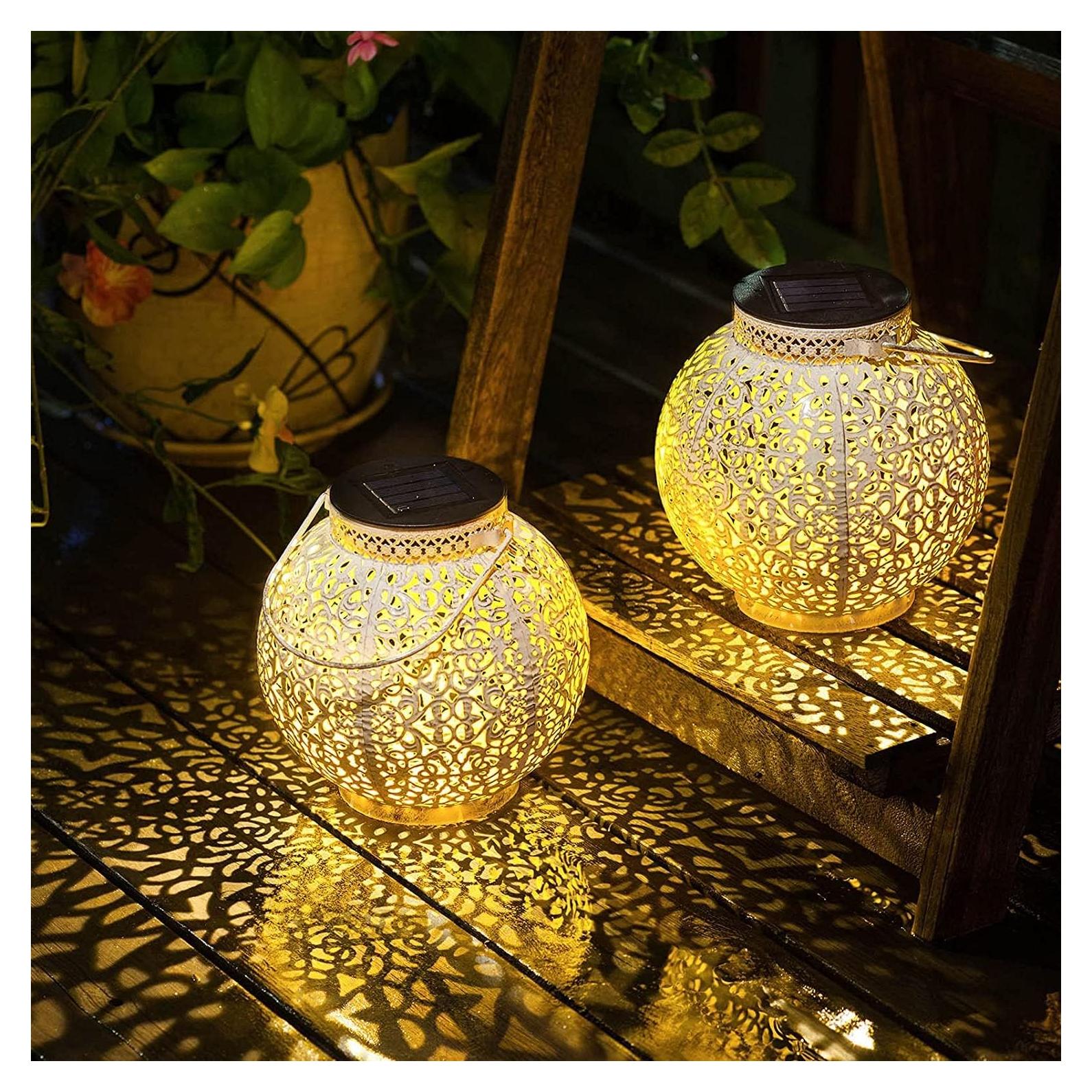 Linternas Solares TAKE ME para Jardín - Juego de 2 Blancas