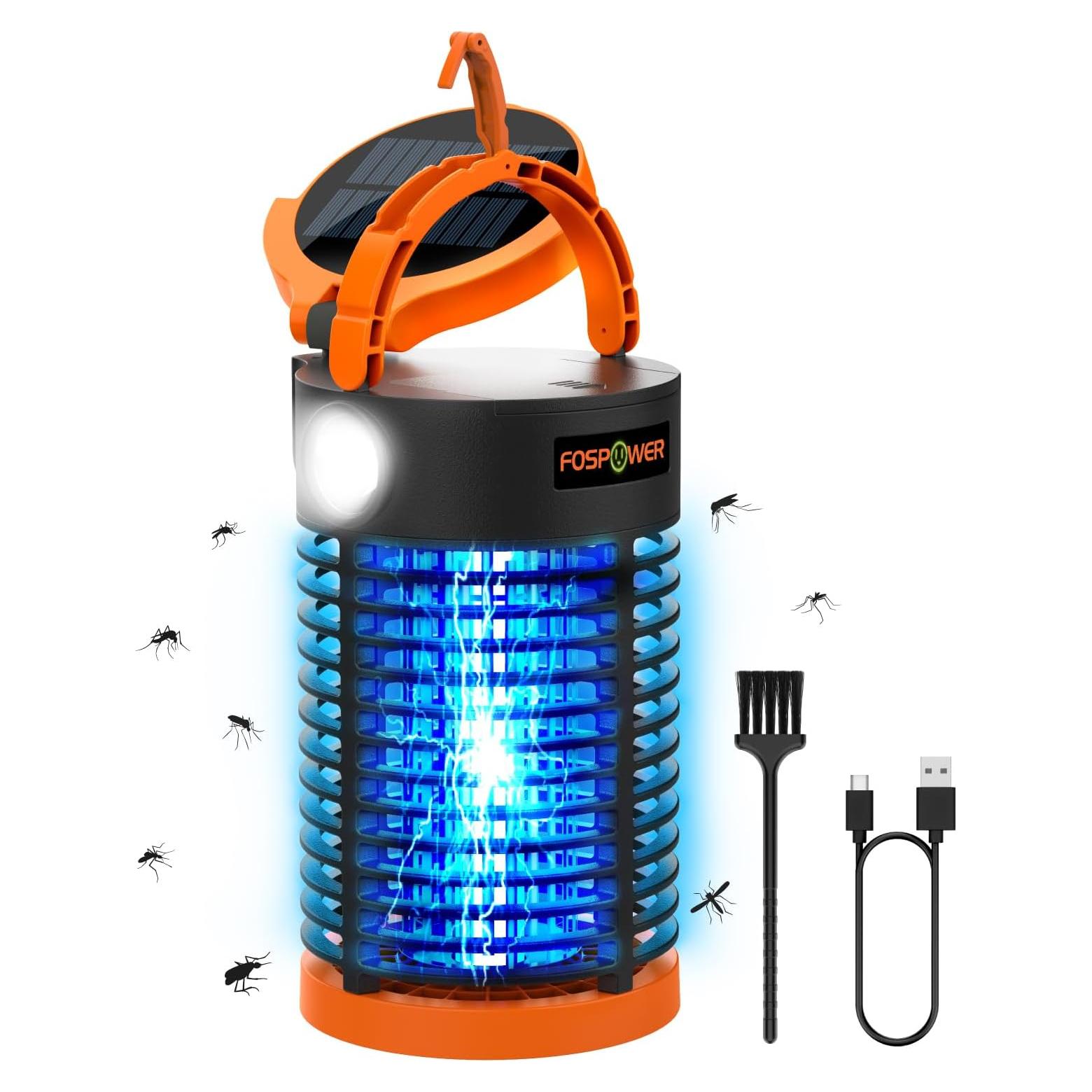 Zapper de Insectos 5 en 1 FosPower 3300V con Banco de Poder 29600mWh