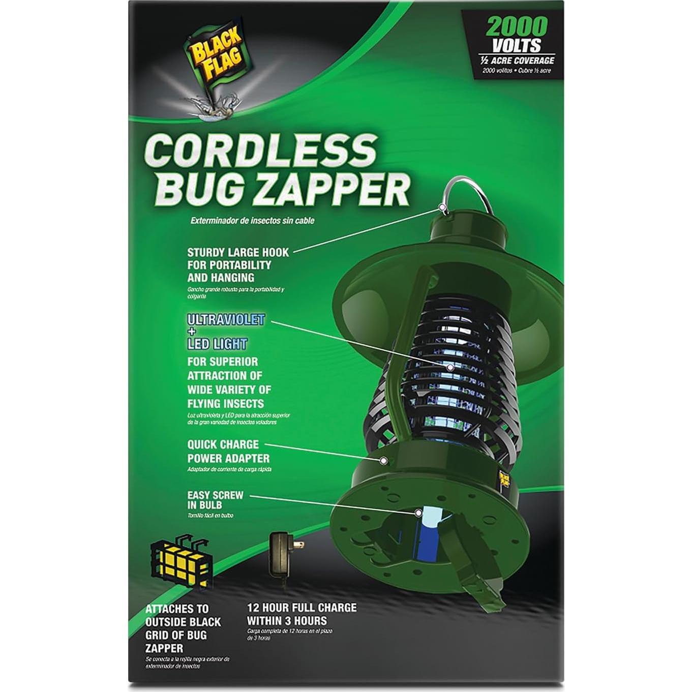 Linterna Zapper de Insectos Black Flag BZC-100 Verde 2000V