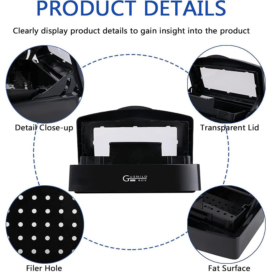 Caja Esterilizadora de Herramientas de Uñas Gusnilo 22.5x12.4cm