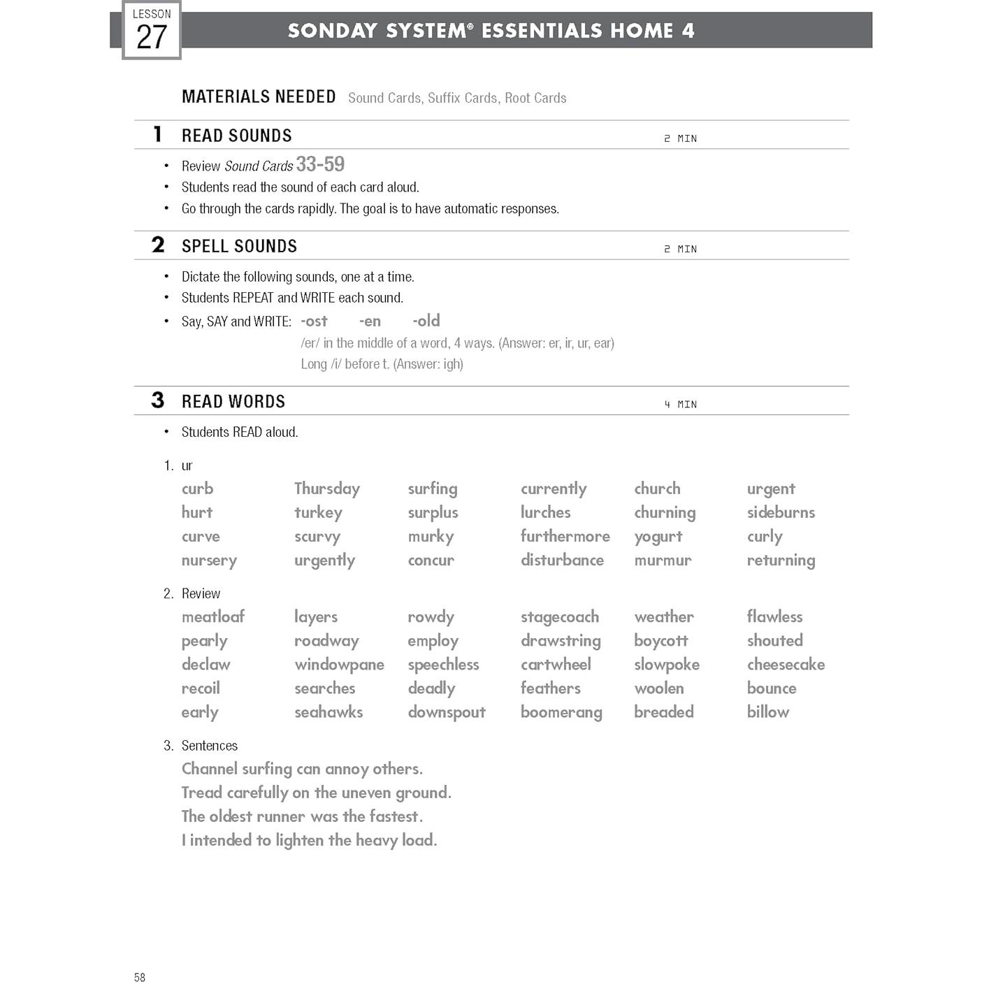 Grade 4 Sonday Systems Essential Home