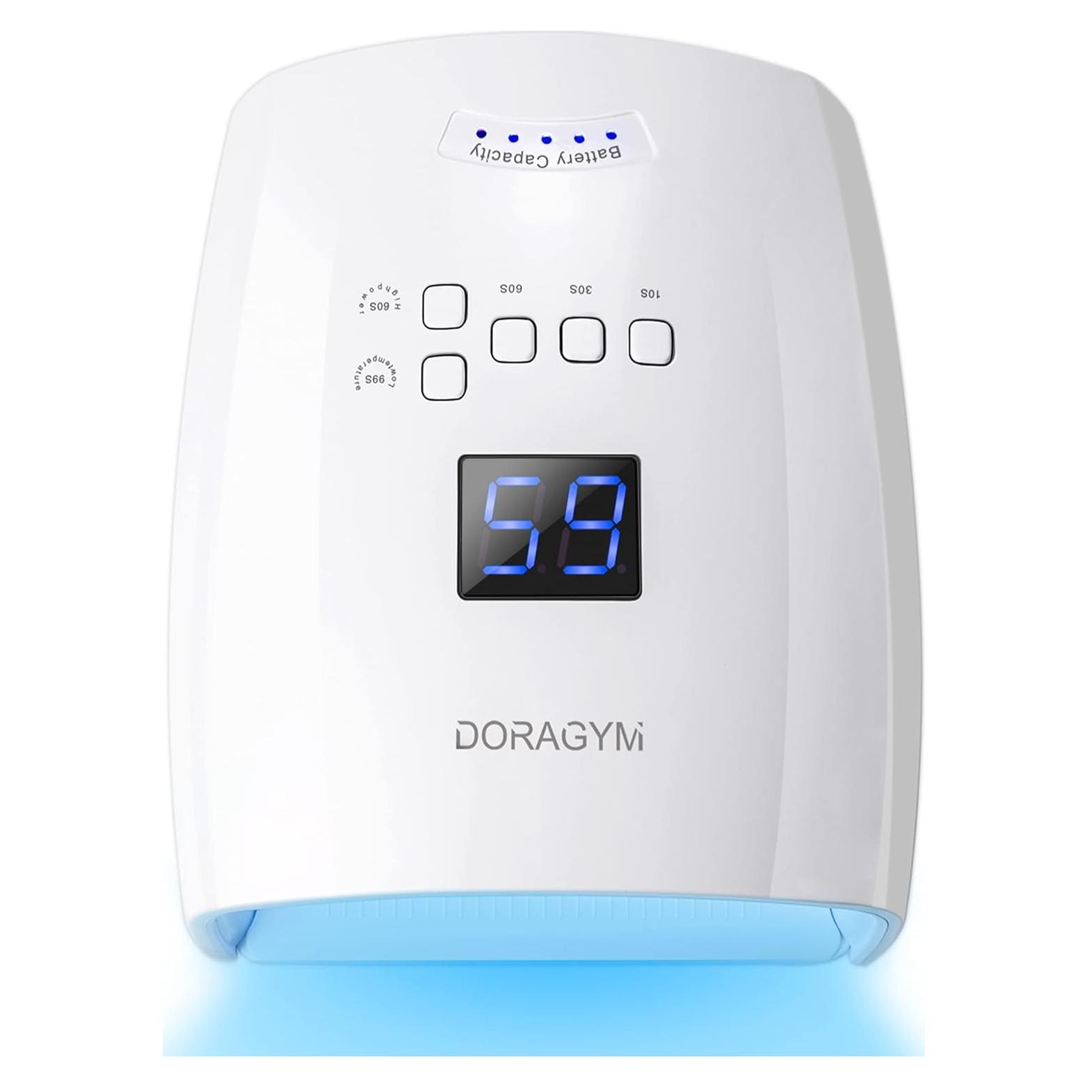 Lámpara de Uñas UV LED DORAGYM 66W Inalámbrica Recargable