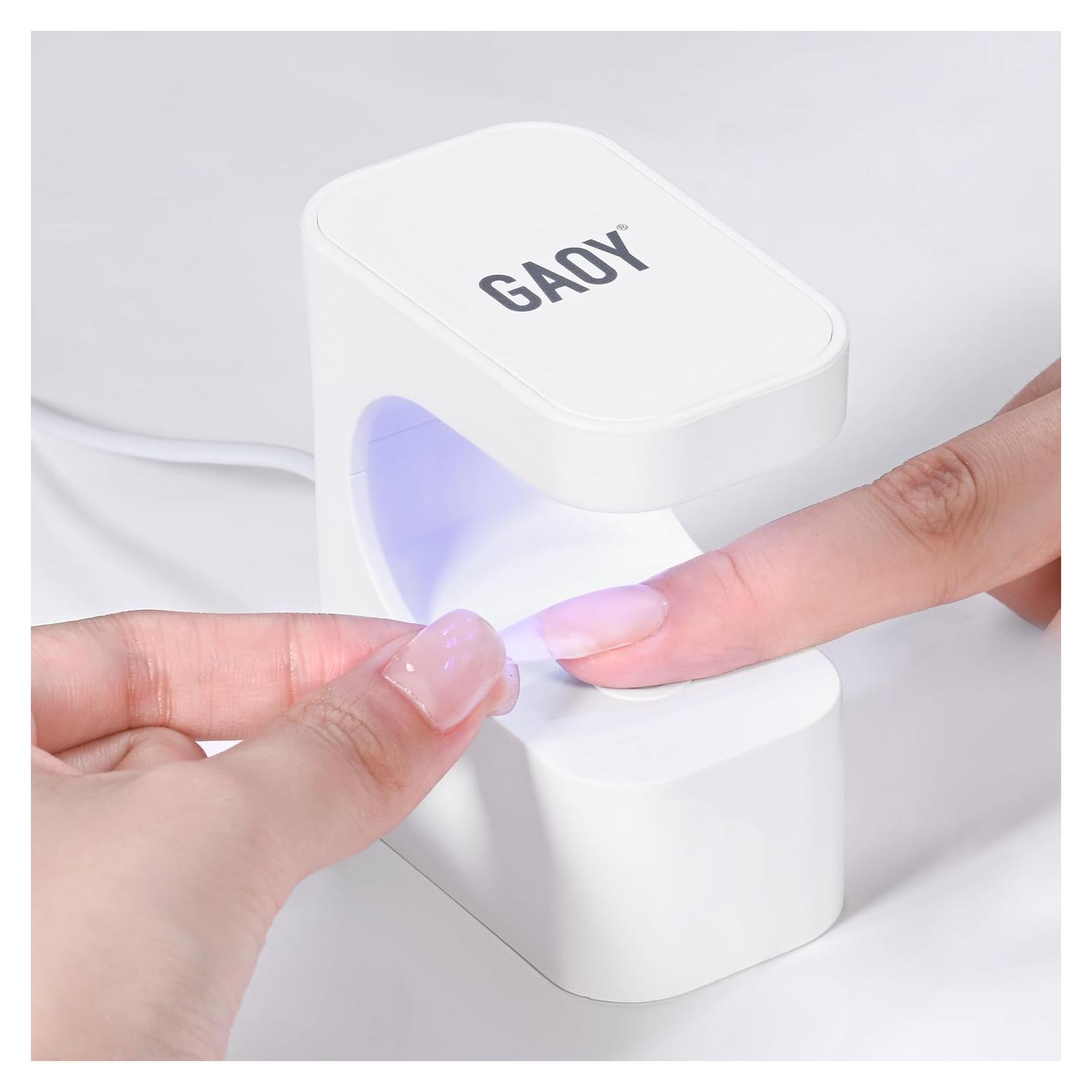 Luz UV para Uñas de Gel GAOY Mini LED 45s/60s Blanca