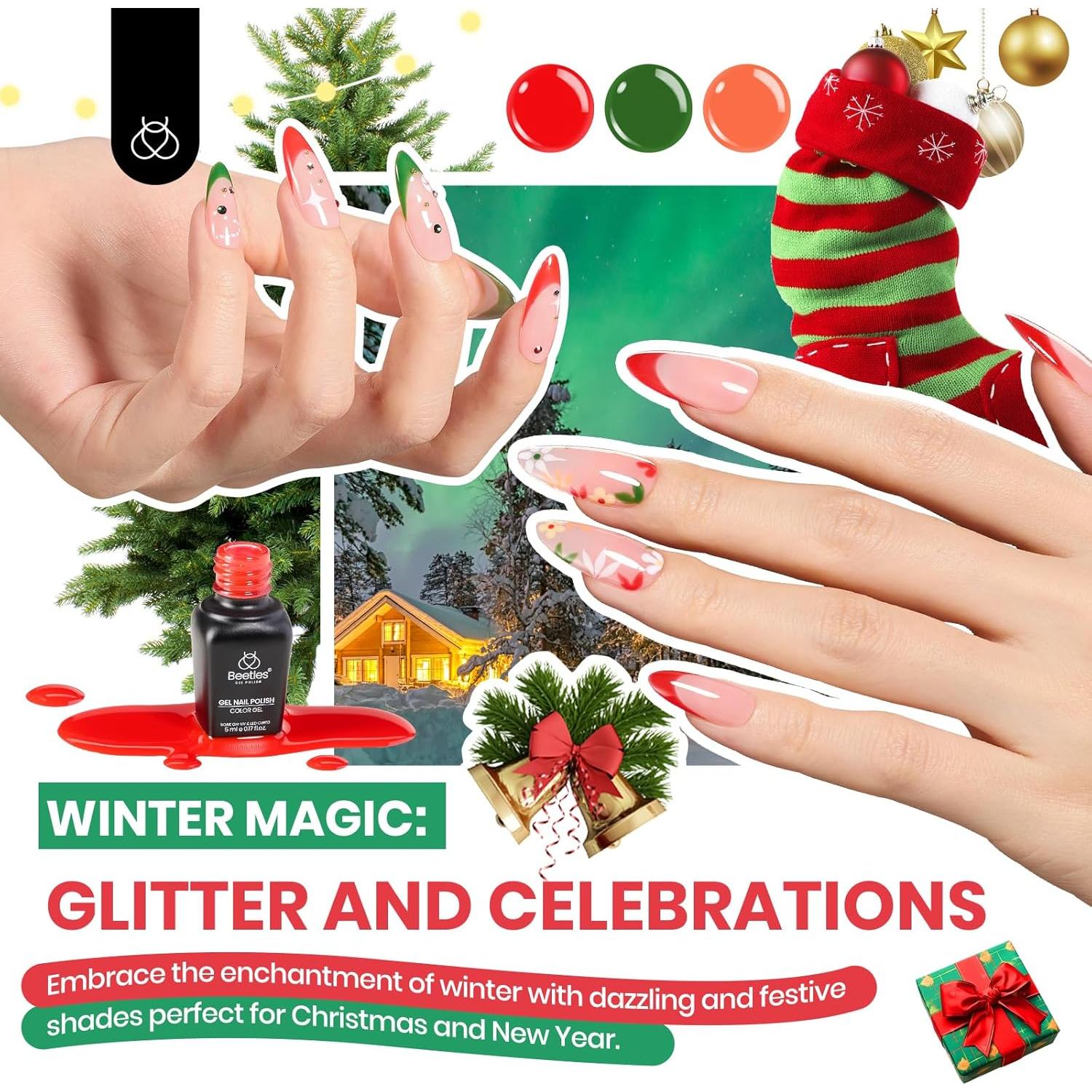 Kit de Esmalte de Uñas en Gel Beetles 85 Piezas 55 Colores