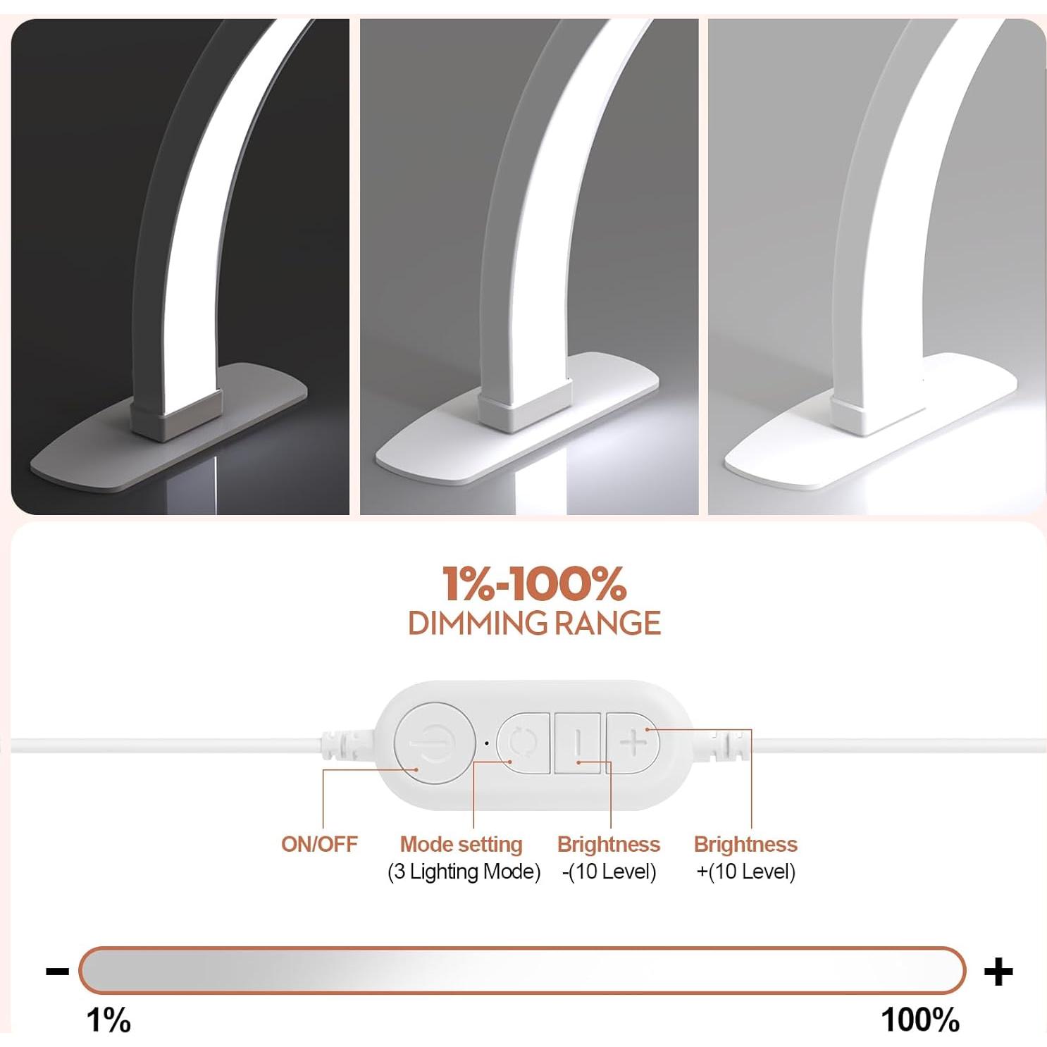 Luz LED Plegable Grande SLYFTE para Uñas 29" Blanca